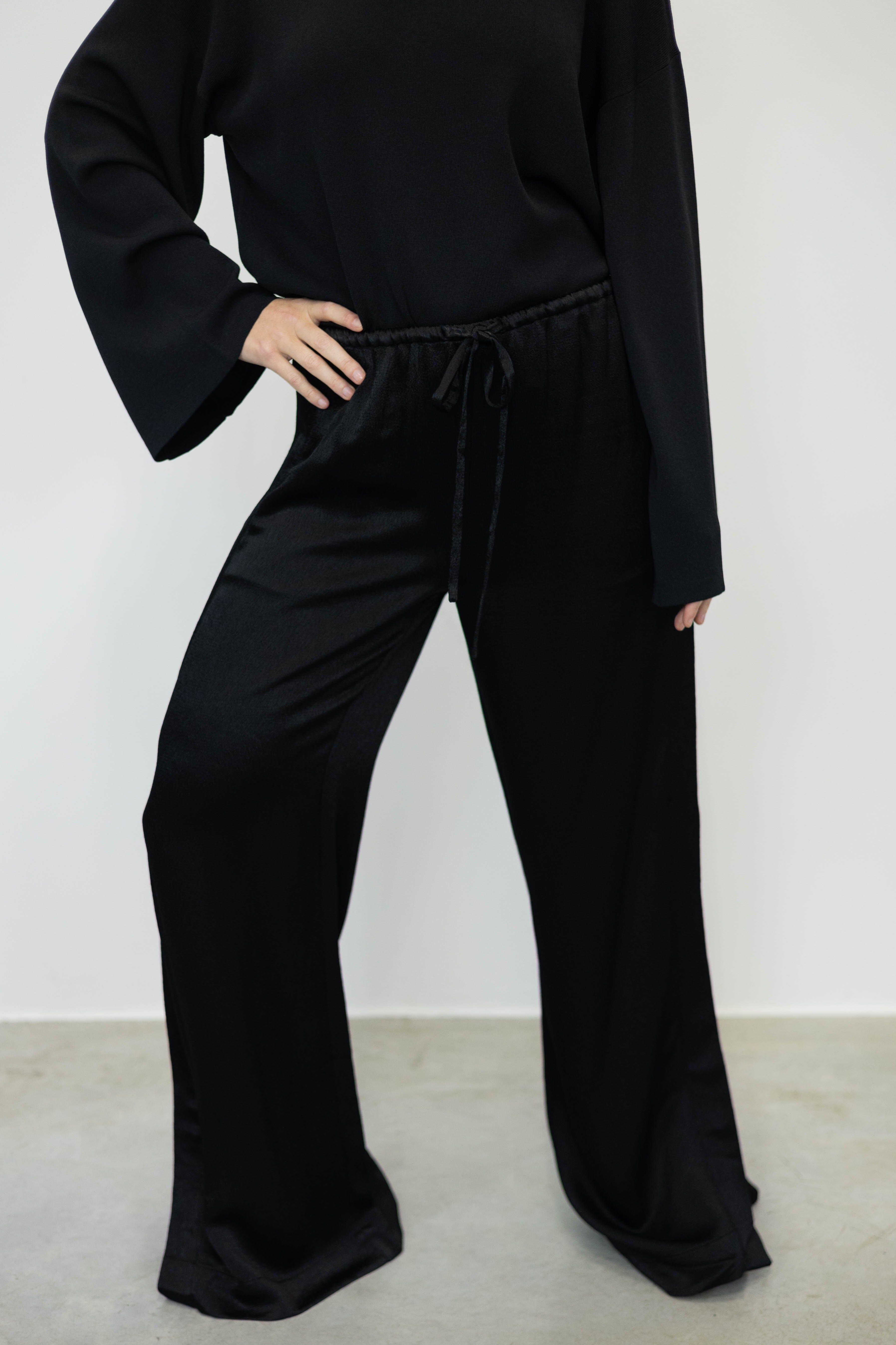 HAZEL FLUID VISCOSE WIDE LEG PANTS PANTS PROENZA SCHOULER