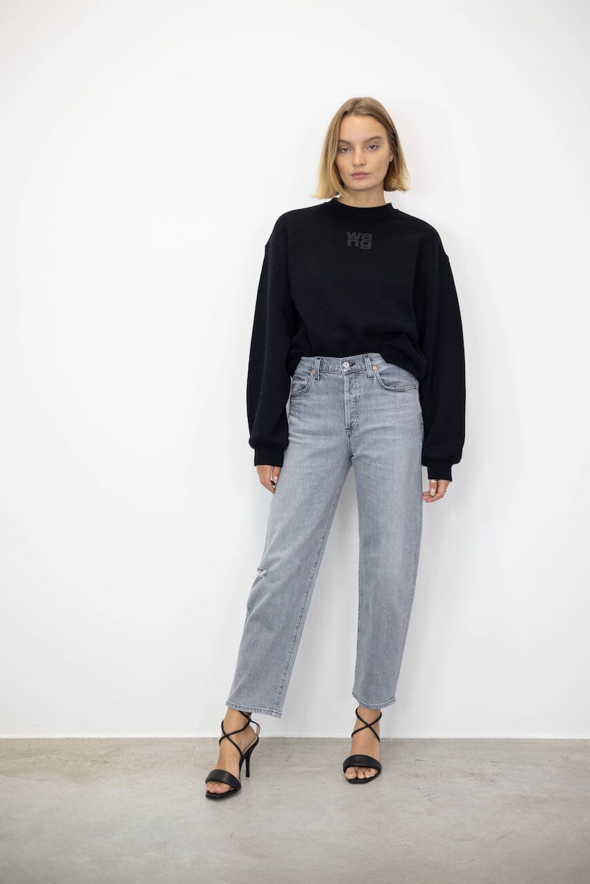 TERRY CREW NECK SWEATSHIRT WITH LOGO SWEATSHIRT ALEXANDER WANG