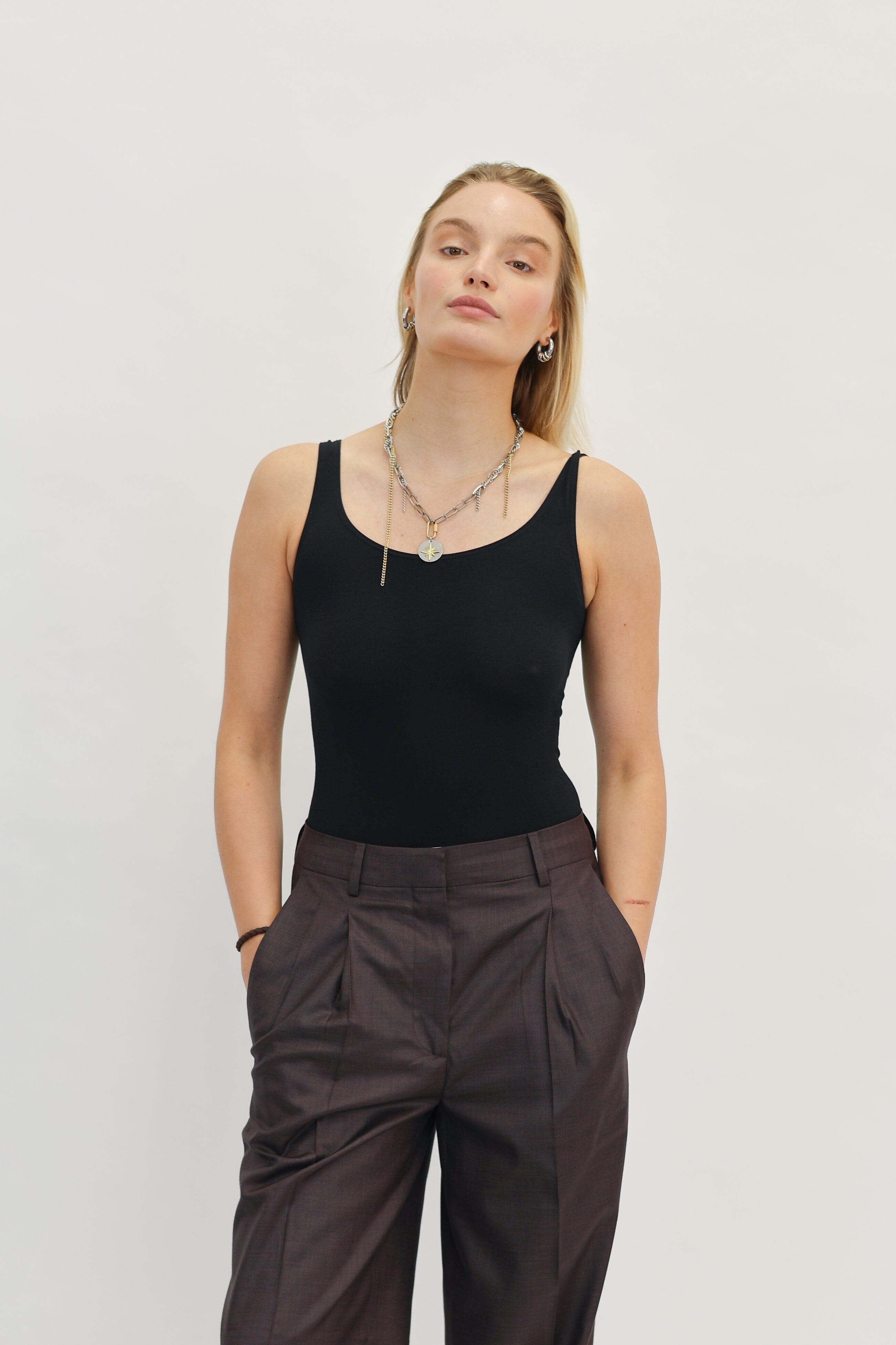 JAMAIKA BODY IN BLACK BODYSUIT WOLFORD