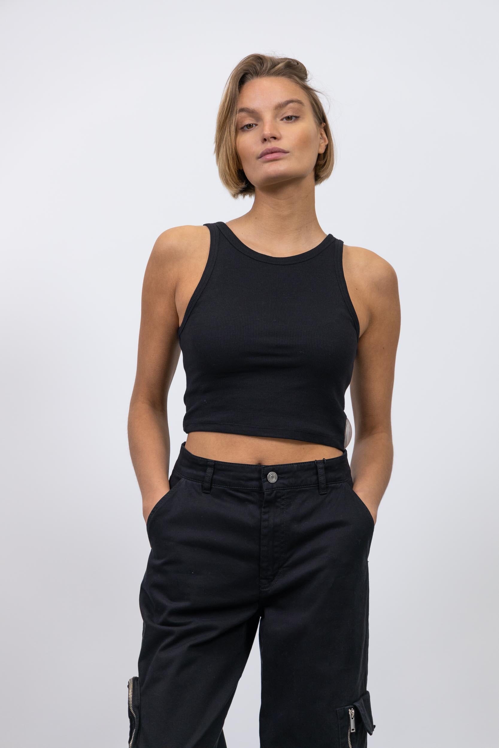 DREW CROPPED TANK TOP B TOP GESTUZ