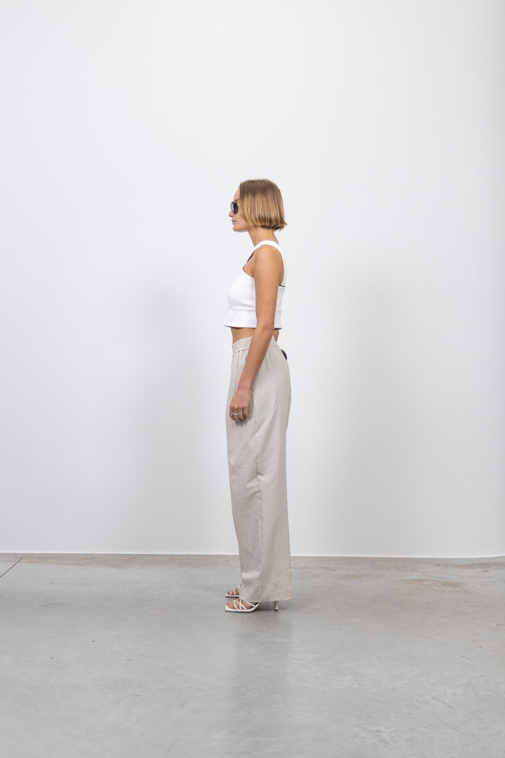JULIA WIDE LEG LINEN PANTS PANTS SAMSOE SAMSOE
