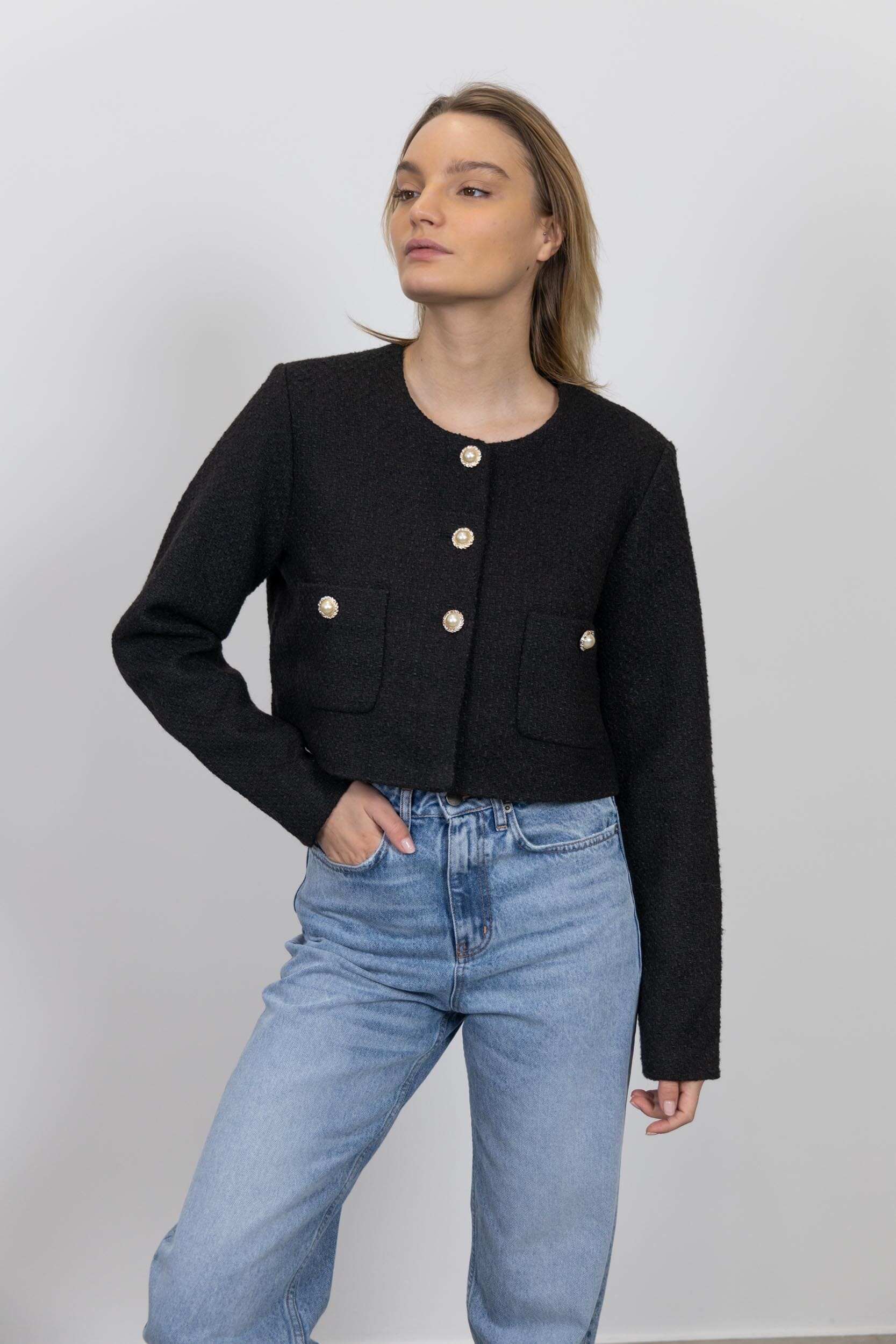 JUNE JACKET WITH PEARLS BUTTONS JACKET KURE