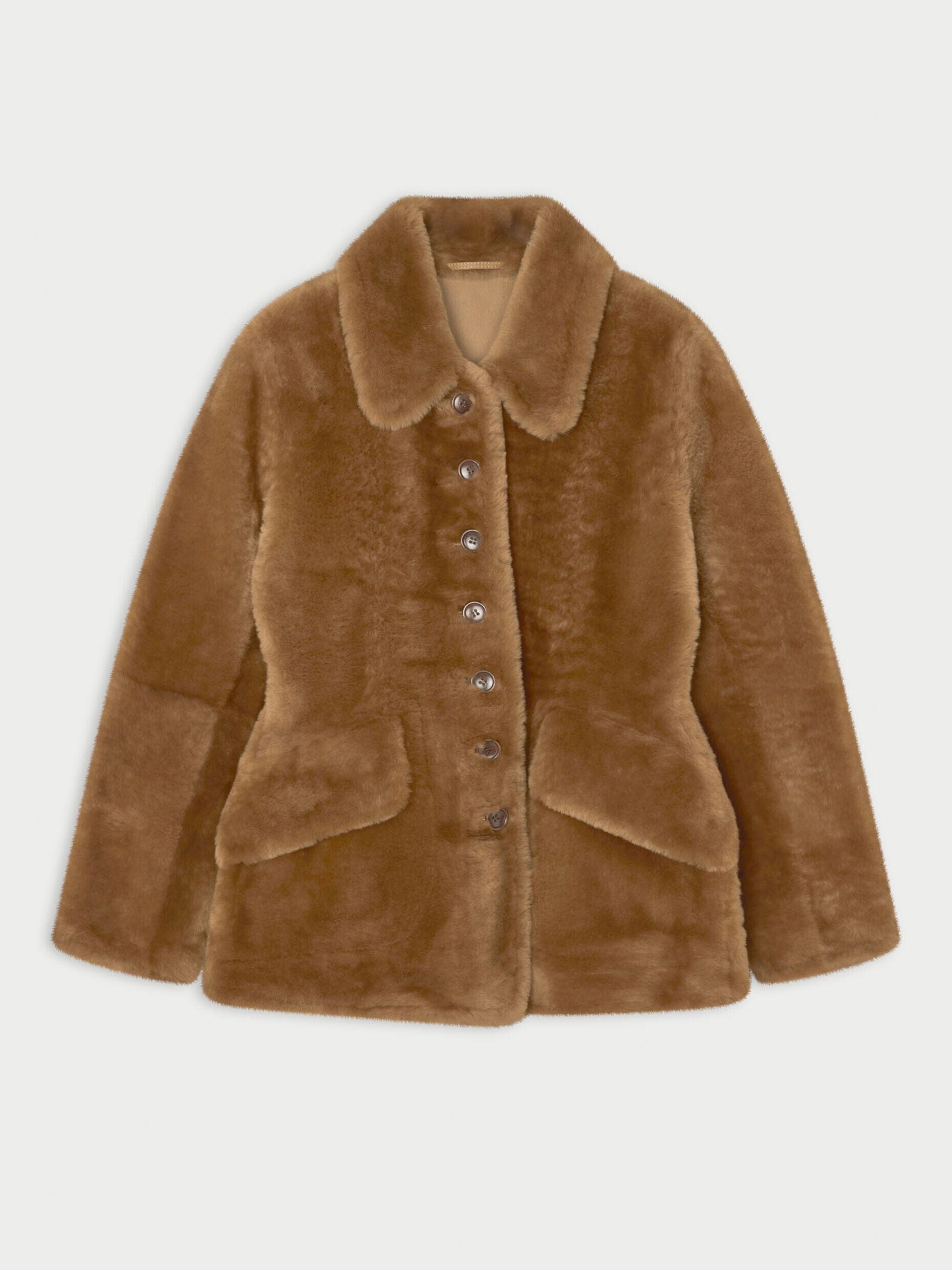 ADELINE SHEARLING JACKET IN CAMEL JACKET BY MALENE BIRGER