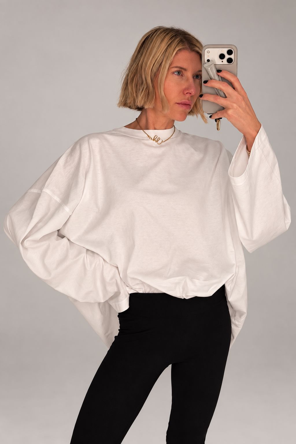 BILL OVERSIZED TEE LONG SLEEVES-OPTIC WHITE TEES MAUD VAN DEN BEUSCHE