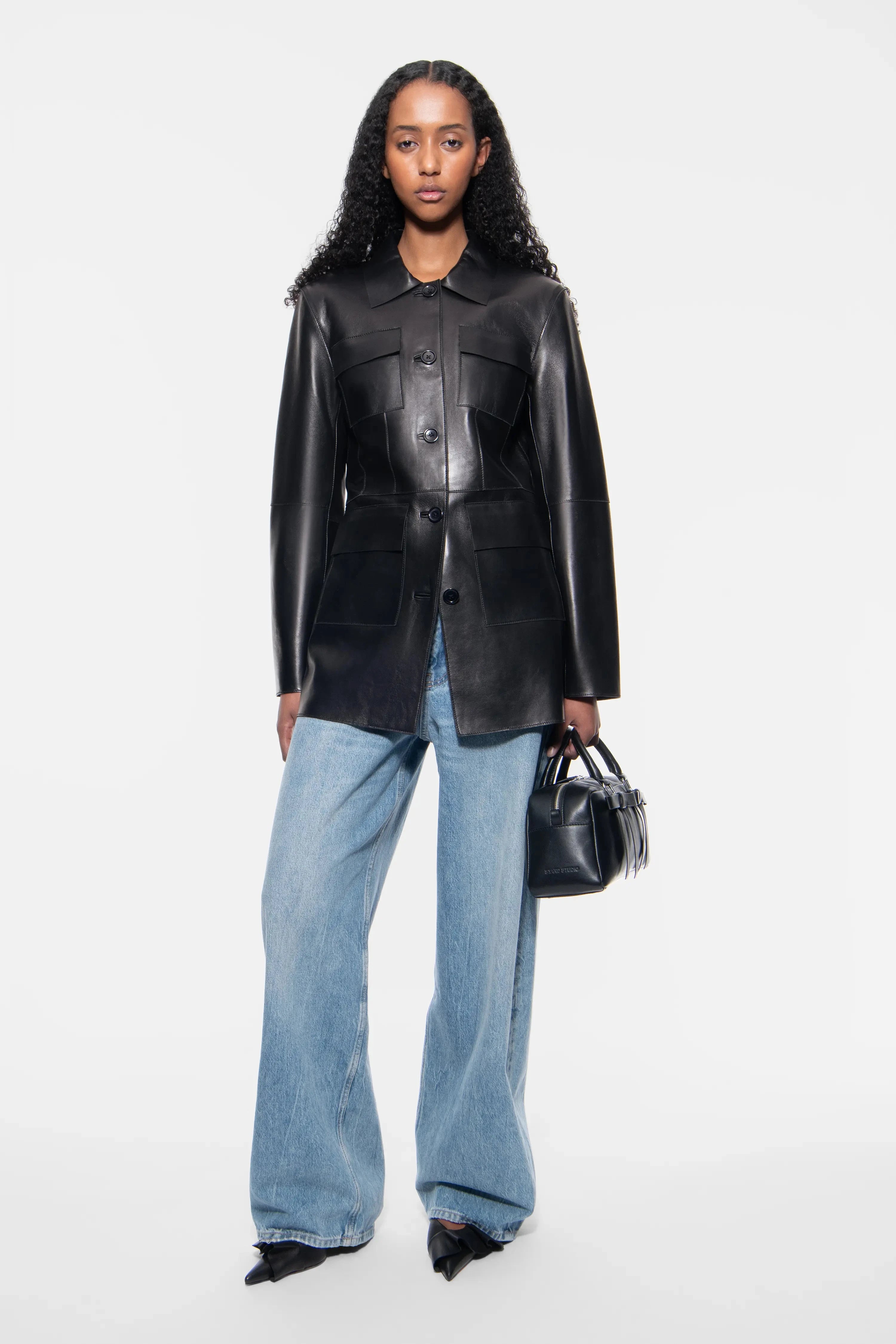 KIERRA JACKET IN BLACK JACKET STAND STUDIO