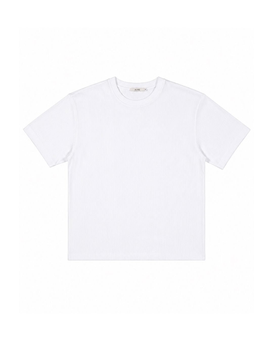 RIB PADDED TEE IN WHITE T-SHIRT KURE