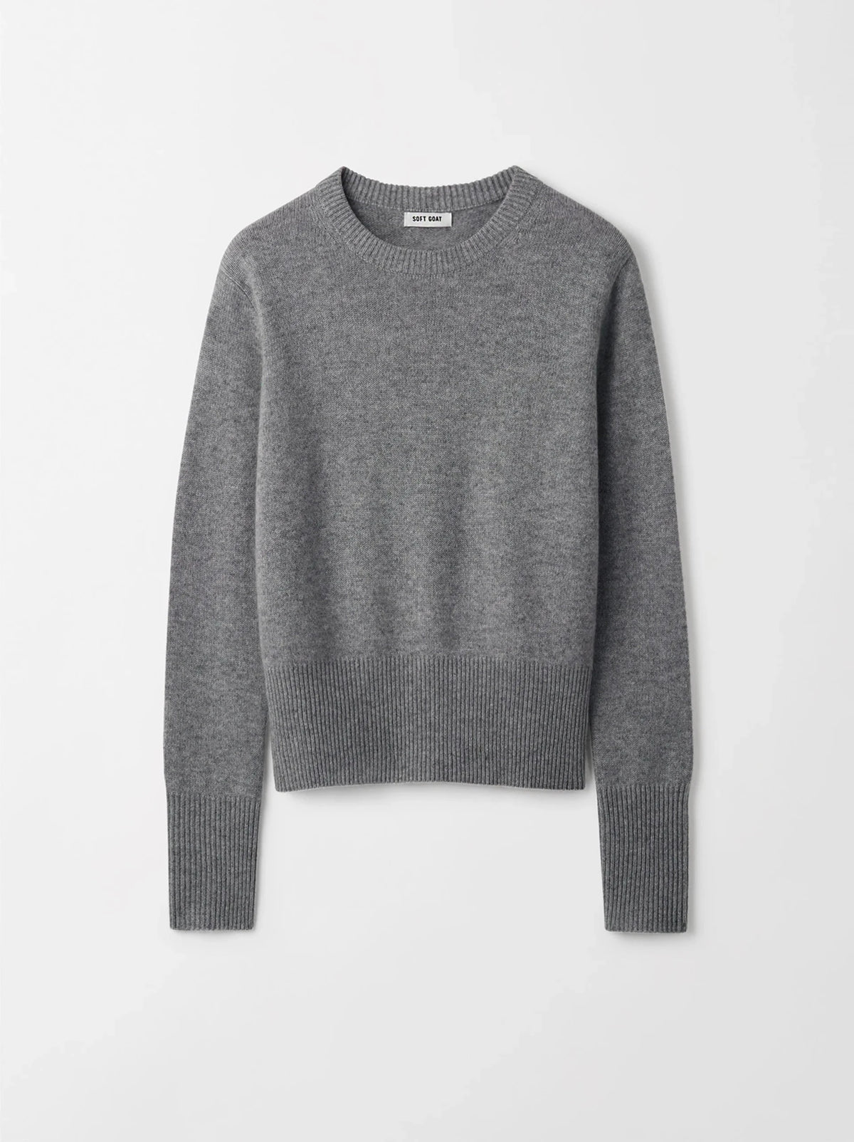CLASSIC CREWNECK IN GREY KNIT SOFT GOAT