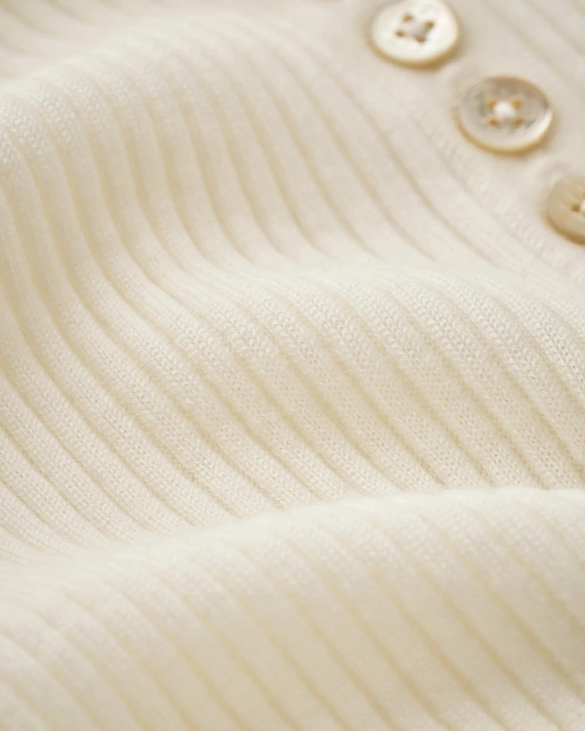 FEATHERLIGHT HENLEY TOP IN BONE TOP SOFT GOAT