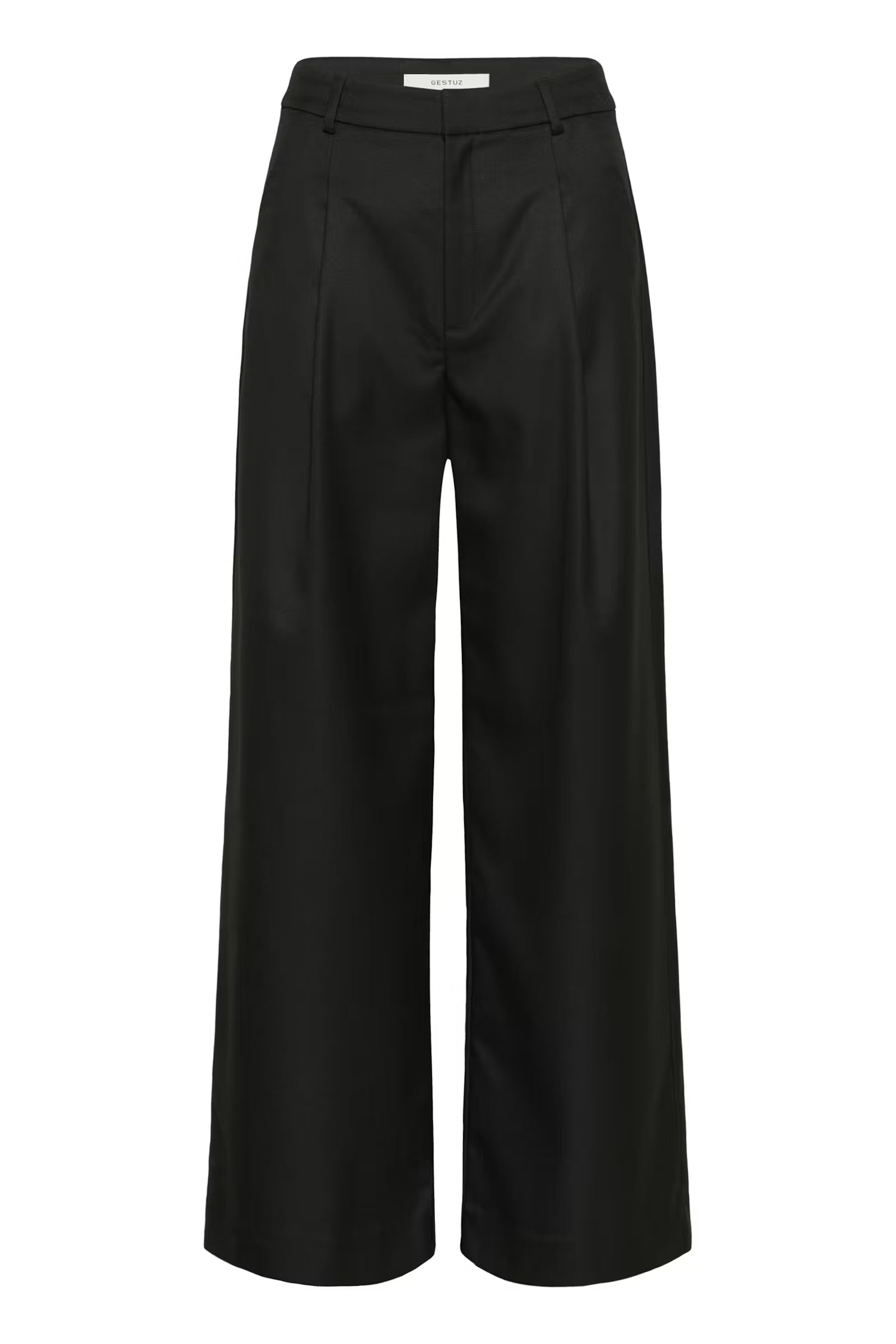 PAULA MID RISE WIDE PANTS IN BLACK PANTS GESTUZ
