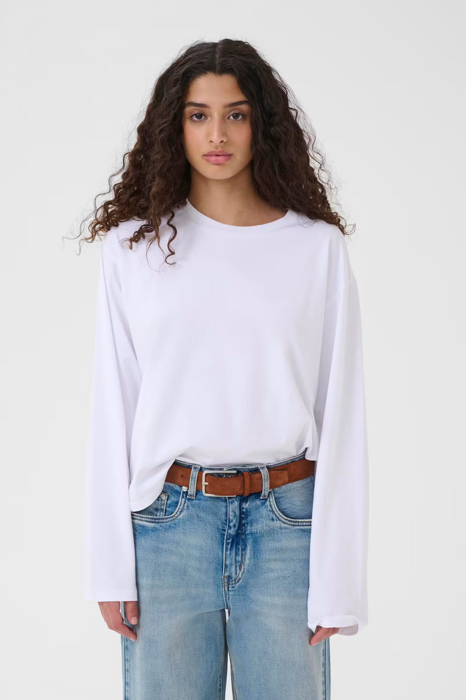 TIMA LS TEE IN BRIGHT WHITE T-SHIRT GESTUZ
