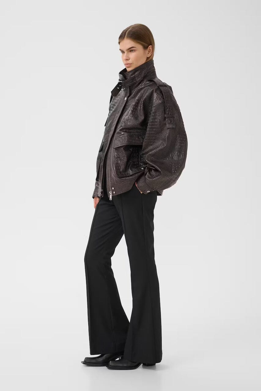 TORI JACKET IN GANACHE CROCO JACKET GESTUZ