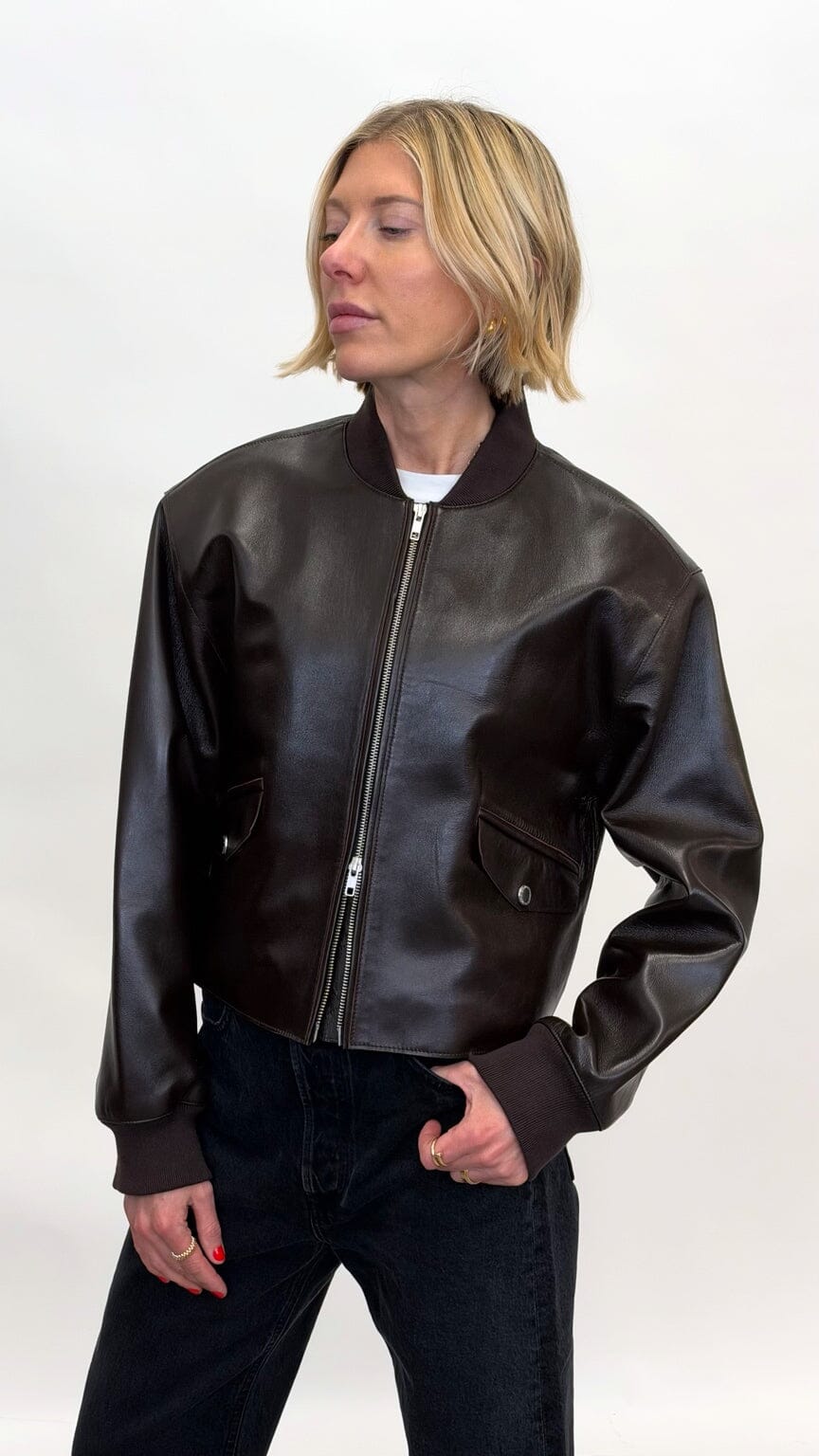CALLUM JACKET IN DARK CACAO JACKET STAND STUDIO