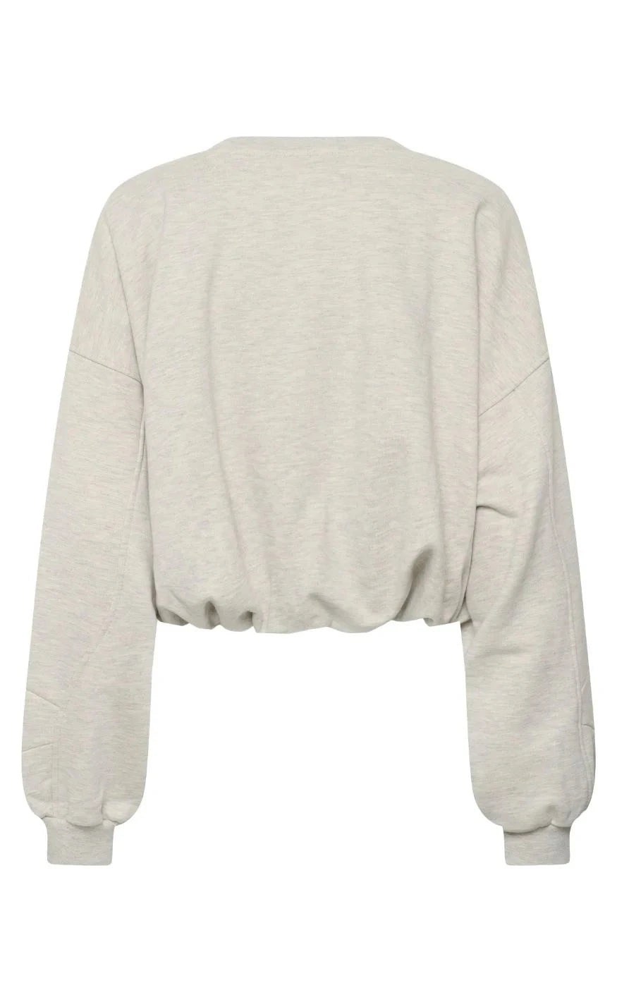 KAHLA MEL SWEATSHIRT IN LIGHT GREY SWEATER GESTUZ