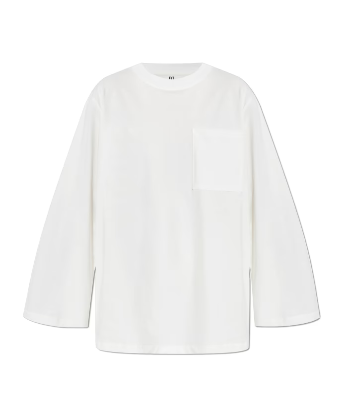 FAYEH LONG SLEEVES IN SOFT WHITE T-SHIRT BY MALENE BIRGER