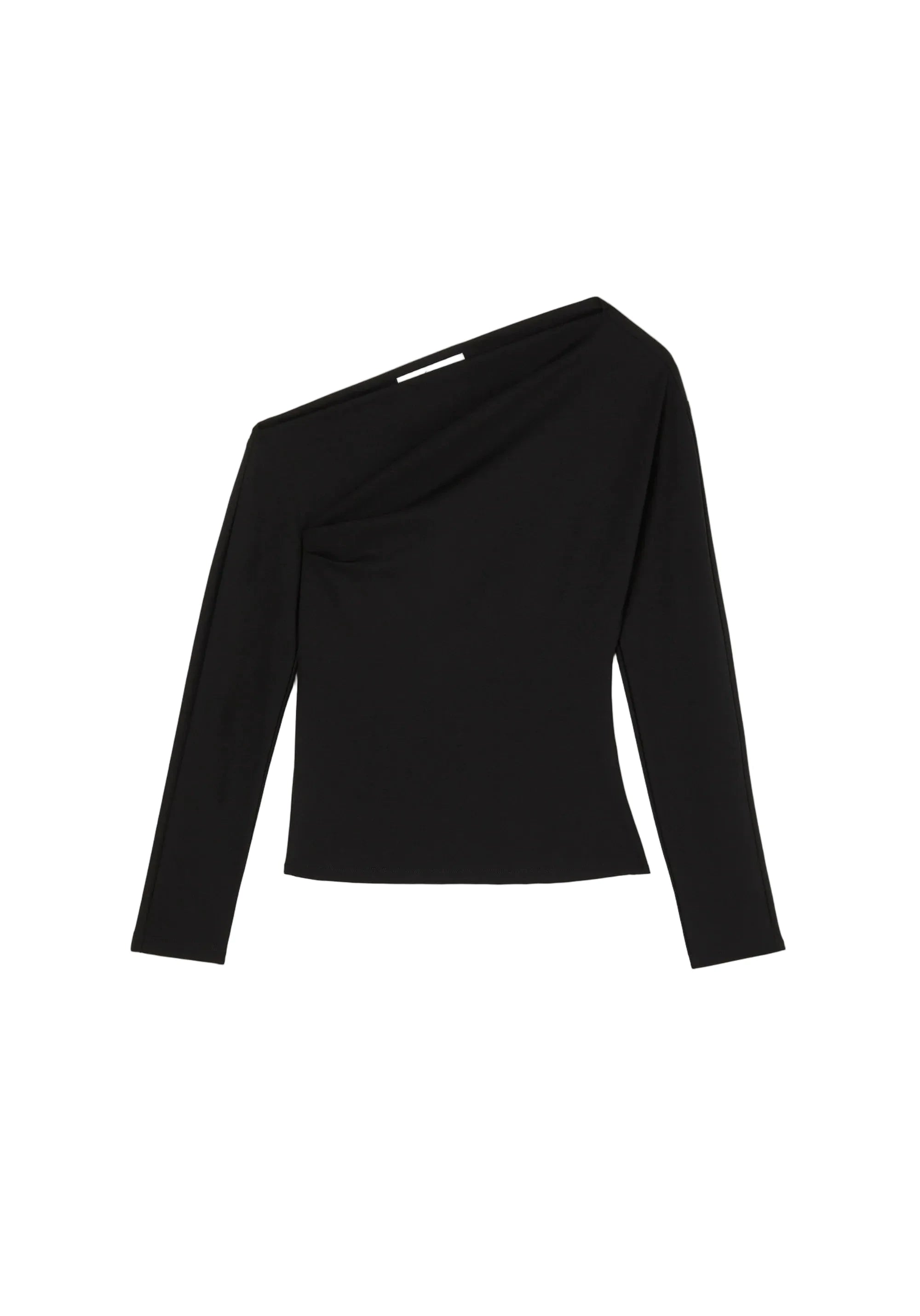 TWISTED JERSEY TOP IN BLACK TOP ROHE