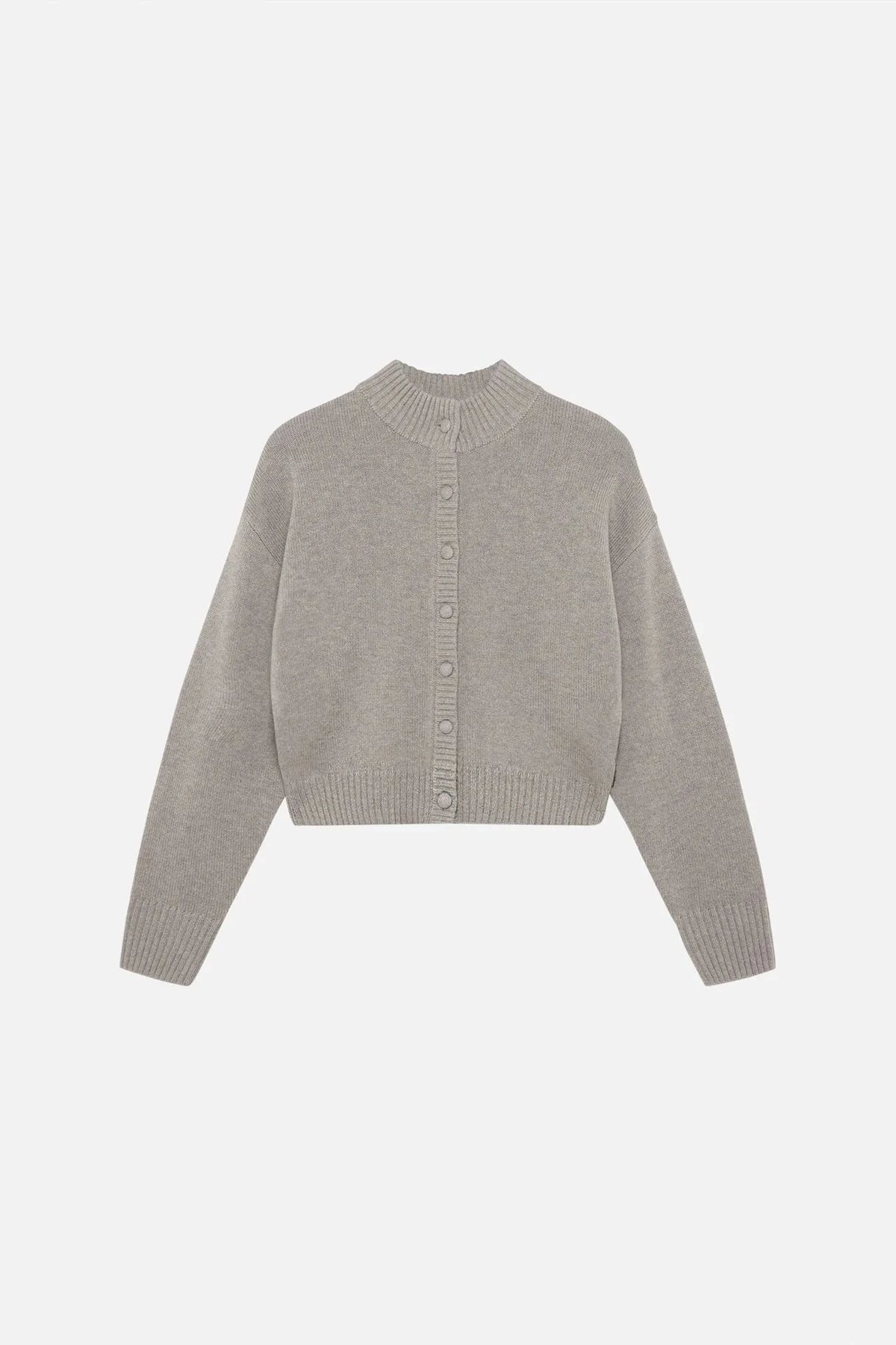 ALEA CASHMERE KNIT CARDIGAN FROST IN GRAY CARDIGAN WON HUNDRED