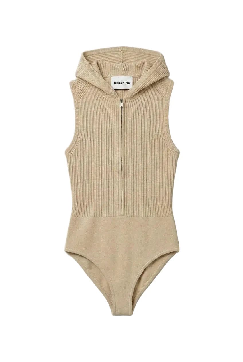 HERSKIND-CLOTHILDE KNIT BODYSTOCKING-CREME KNIT HERSKIND