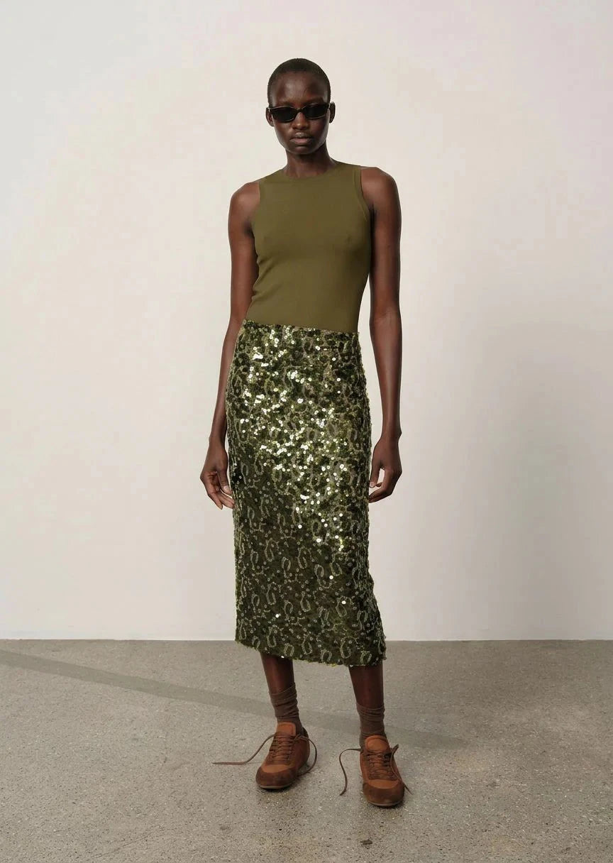 ANDA SKIRT IN CALLA GREEN SKIRT HERSKIND