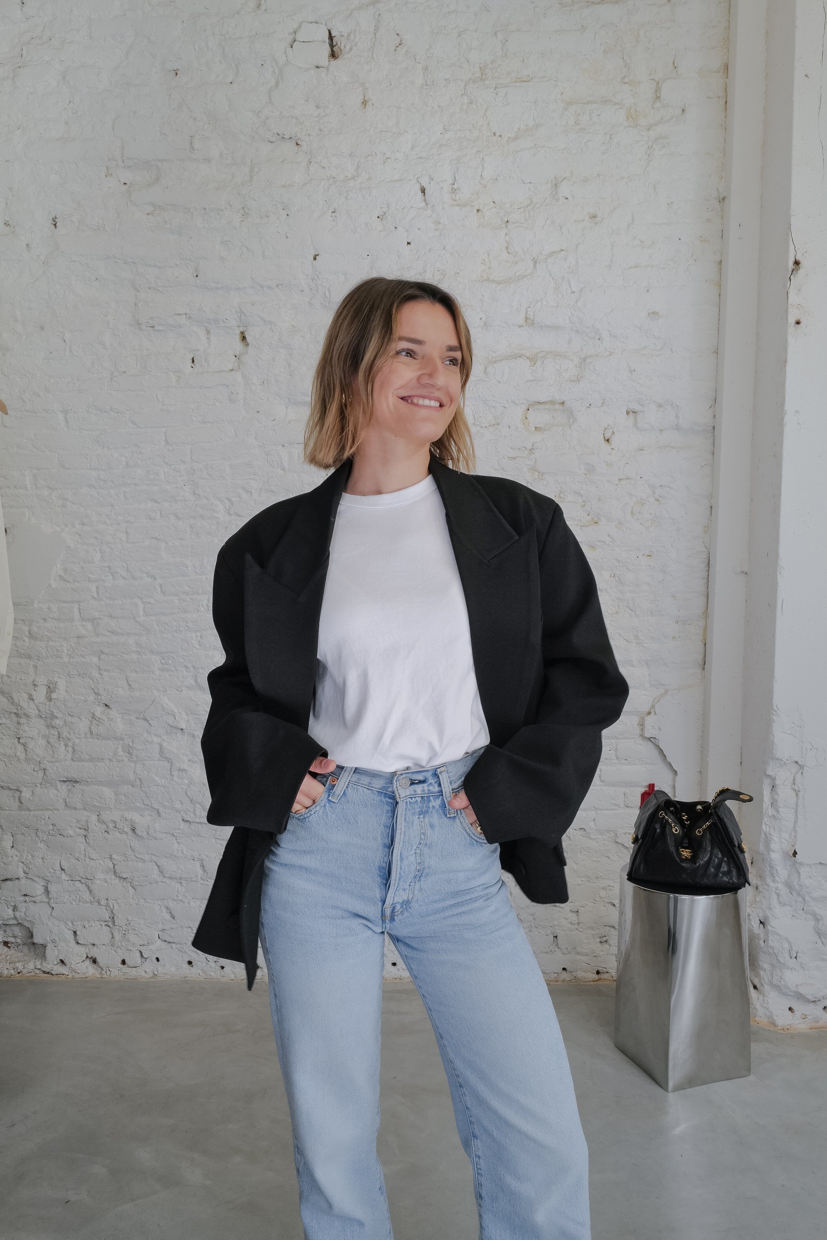 BOXY BLAZER IN BLACK BLAZER KURE