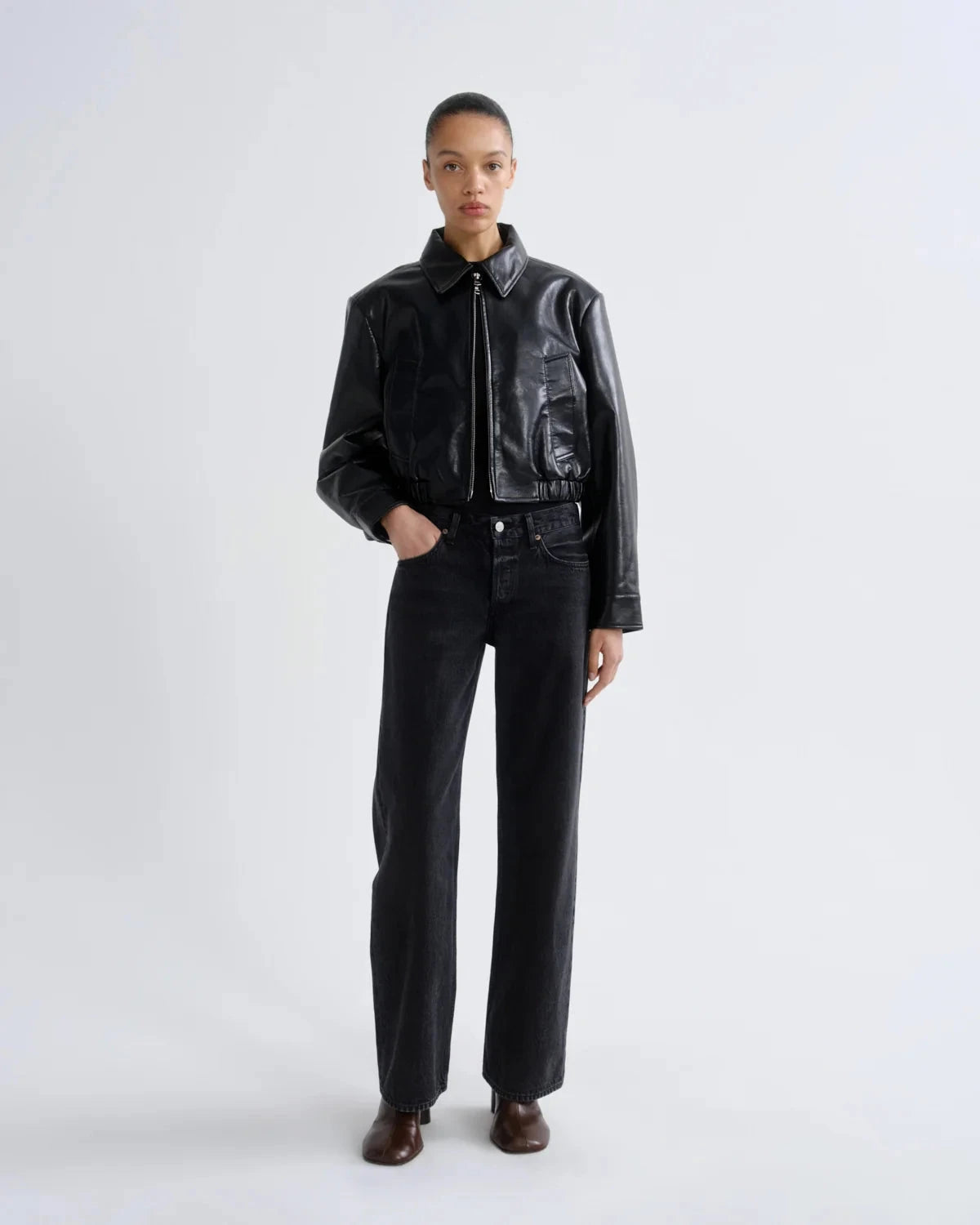 NAHLA CROP JACKET IN DETOX JACKET AGOLDE
