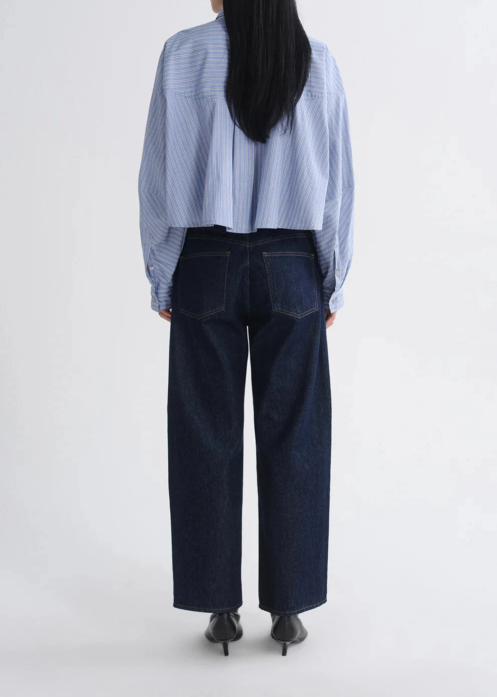 MEYER STRIPE SHIRT IN BLUE/WHITE SHIRT AGOLDE