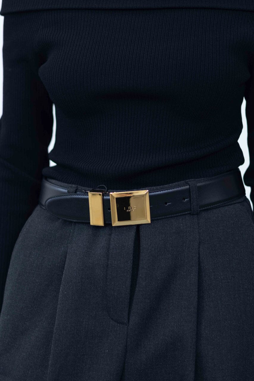 BUSE GOLD SQUARE BUCLE BELT BELTS IRO