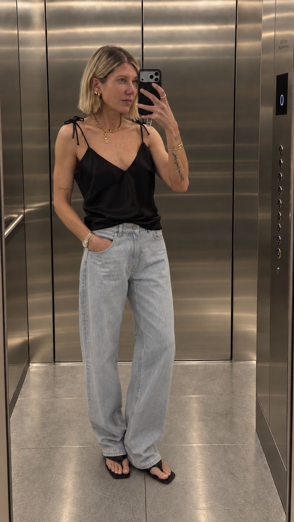 PASCA SATIN TOP IN BLACK TOP BY MALENE BIRGER