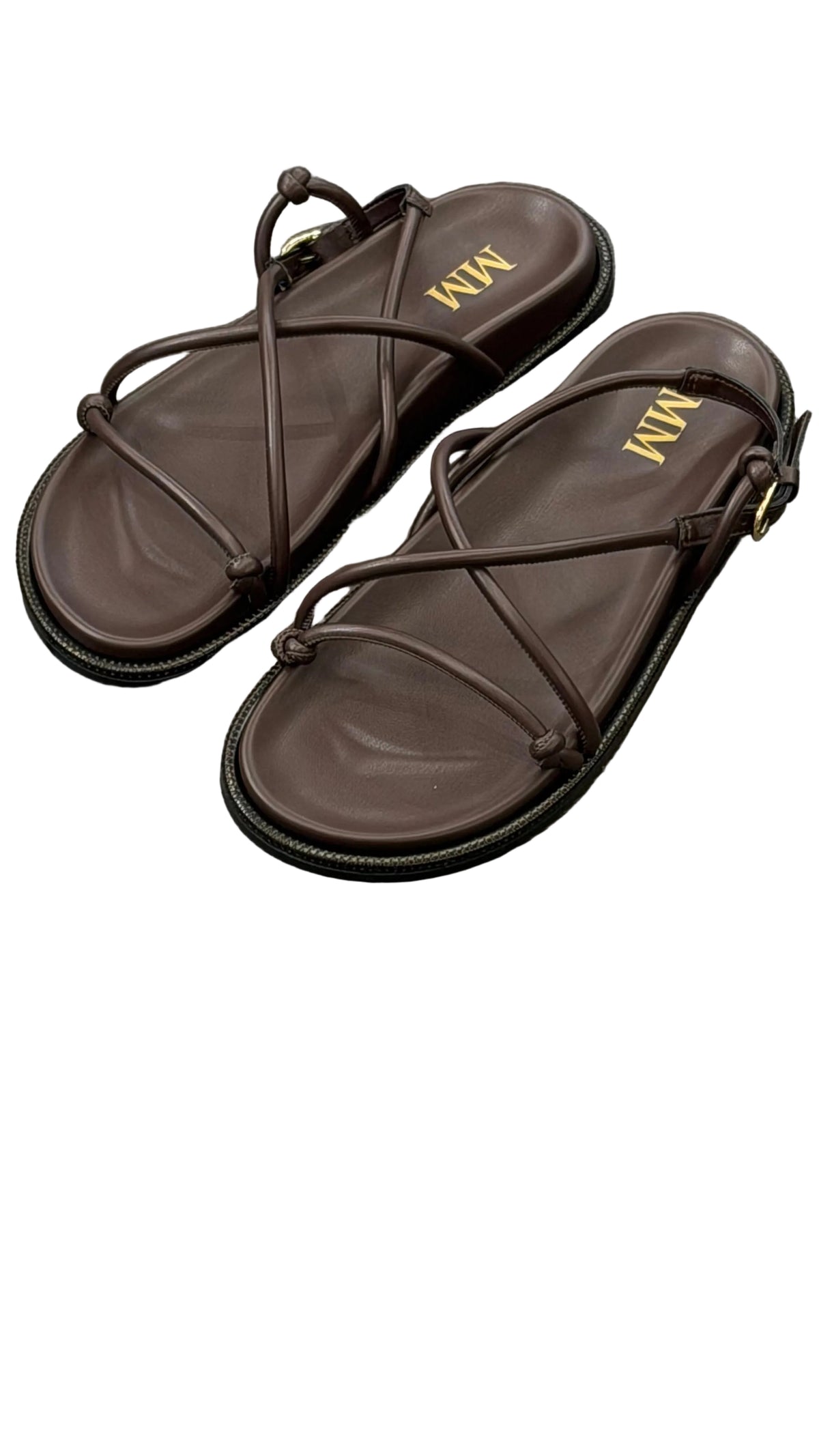 LUSSO SANDALS IN DARK BROWN SHOES MAXMARA