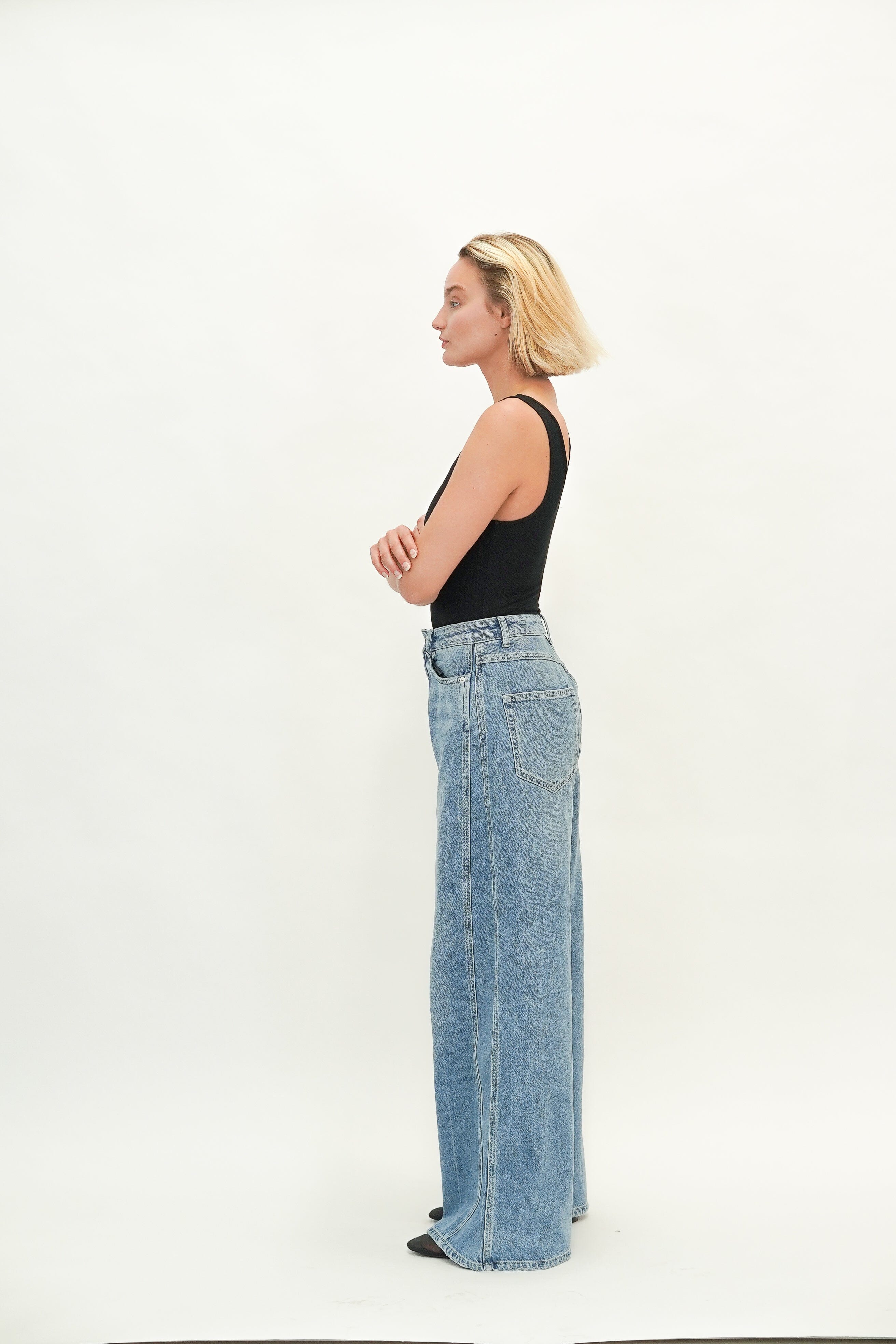 GINNY BODYSUIT IN BLACK BODYSUIT ANINE BING
