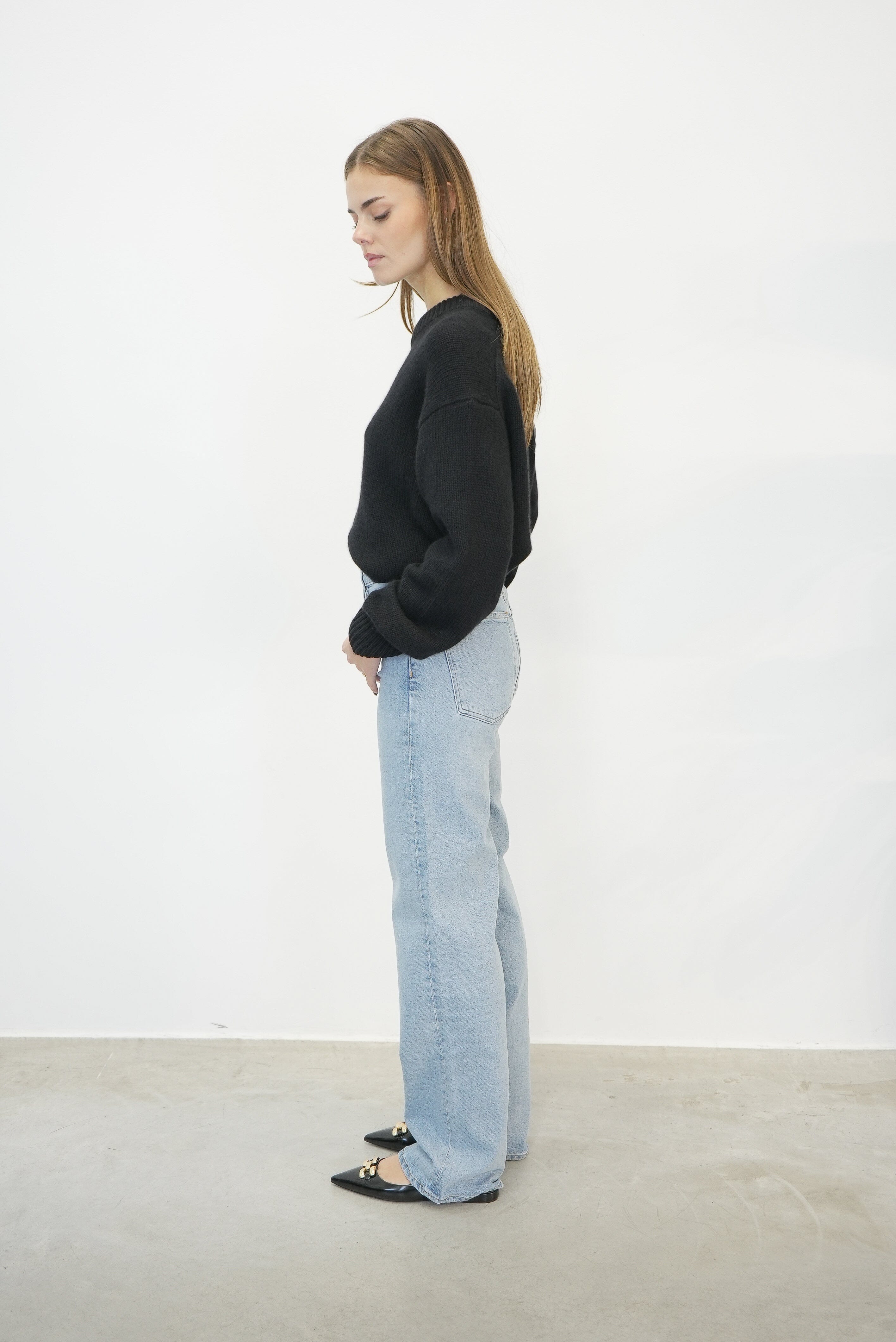 HARPER STRAIGHT STRETCH JEAN IN TROUBLE JEANS AGOLDE
