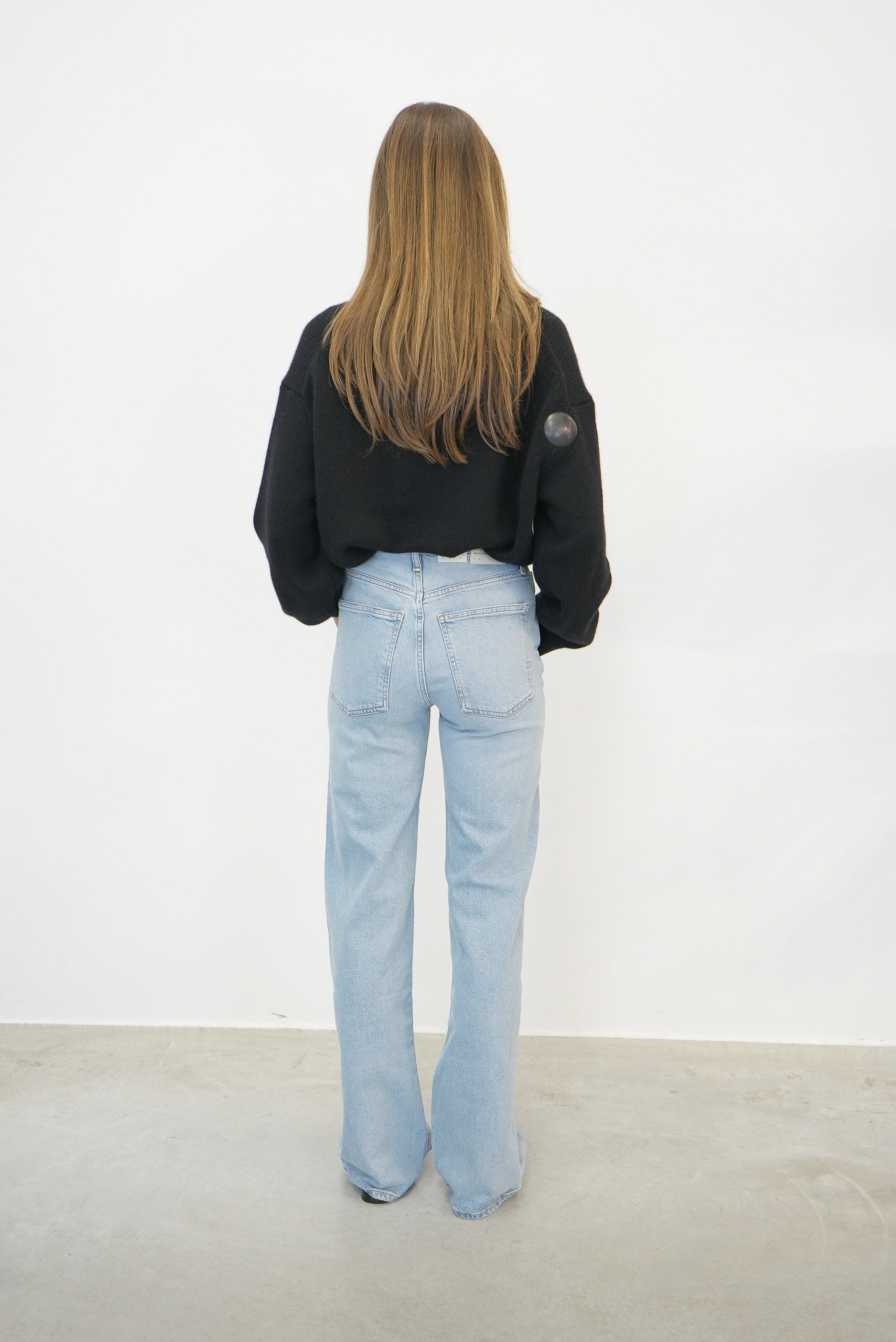 HARPER STRAIGHT STRETCH JEAN IN TROUBLE JEANS AGOLDE