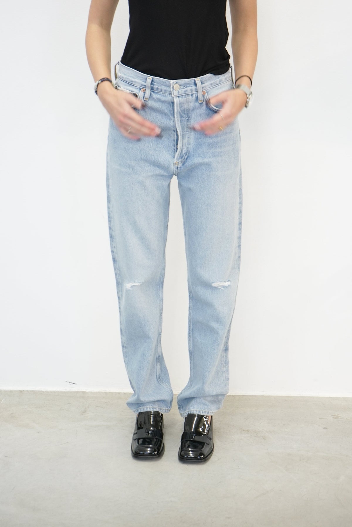 90s LOOSE FIT JEANS WITH PINCH WAIST IN FLASH Jeans AGOLDE