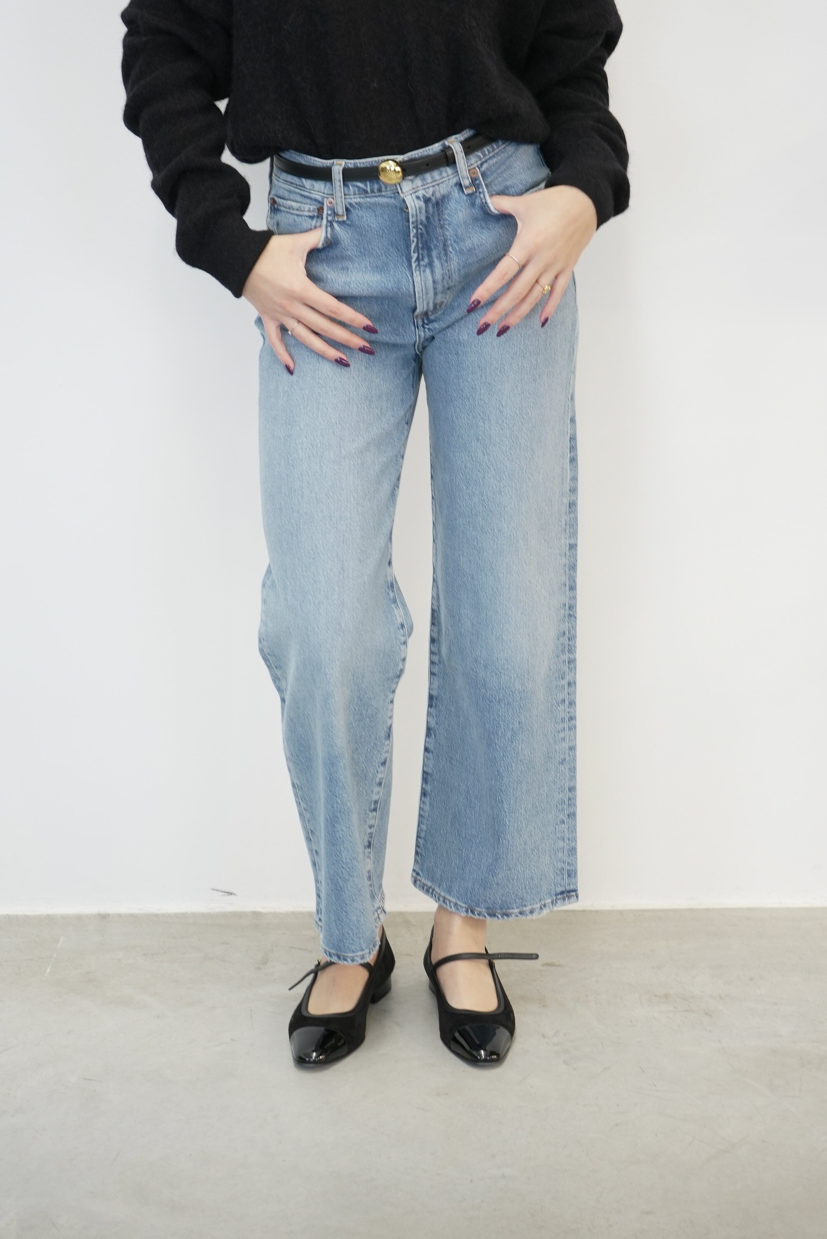 HARPER CROP IN HASSLE JEANS AGOLDE
