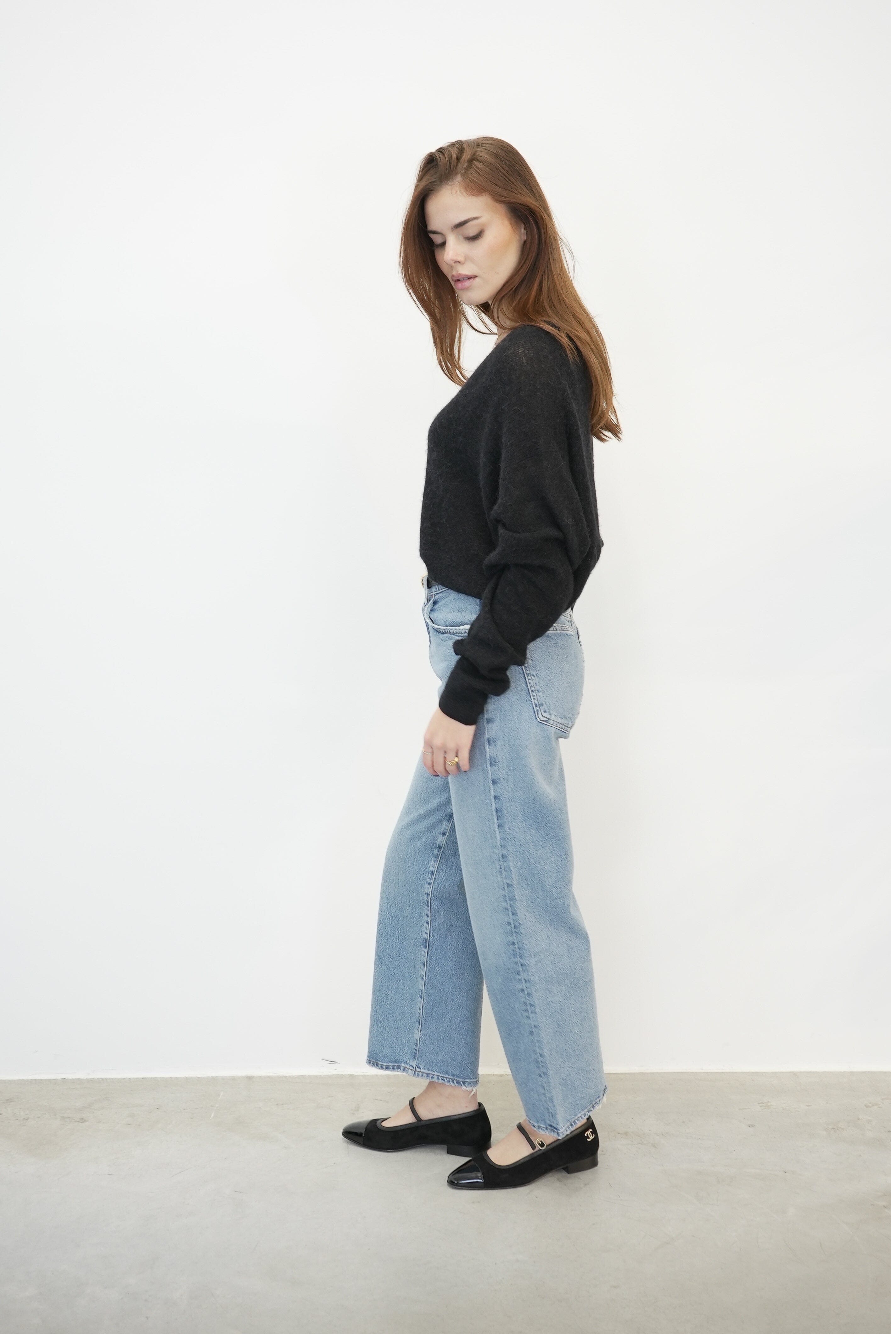 HARPER CROP IN HASSLE JEANS AGOLDE