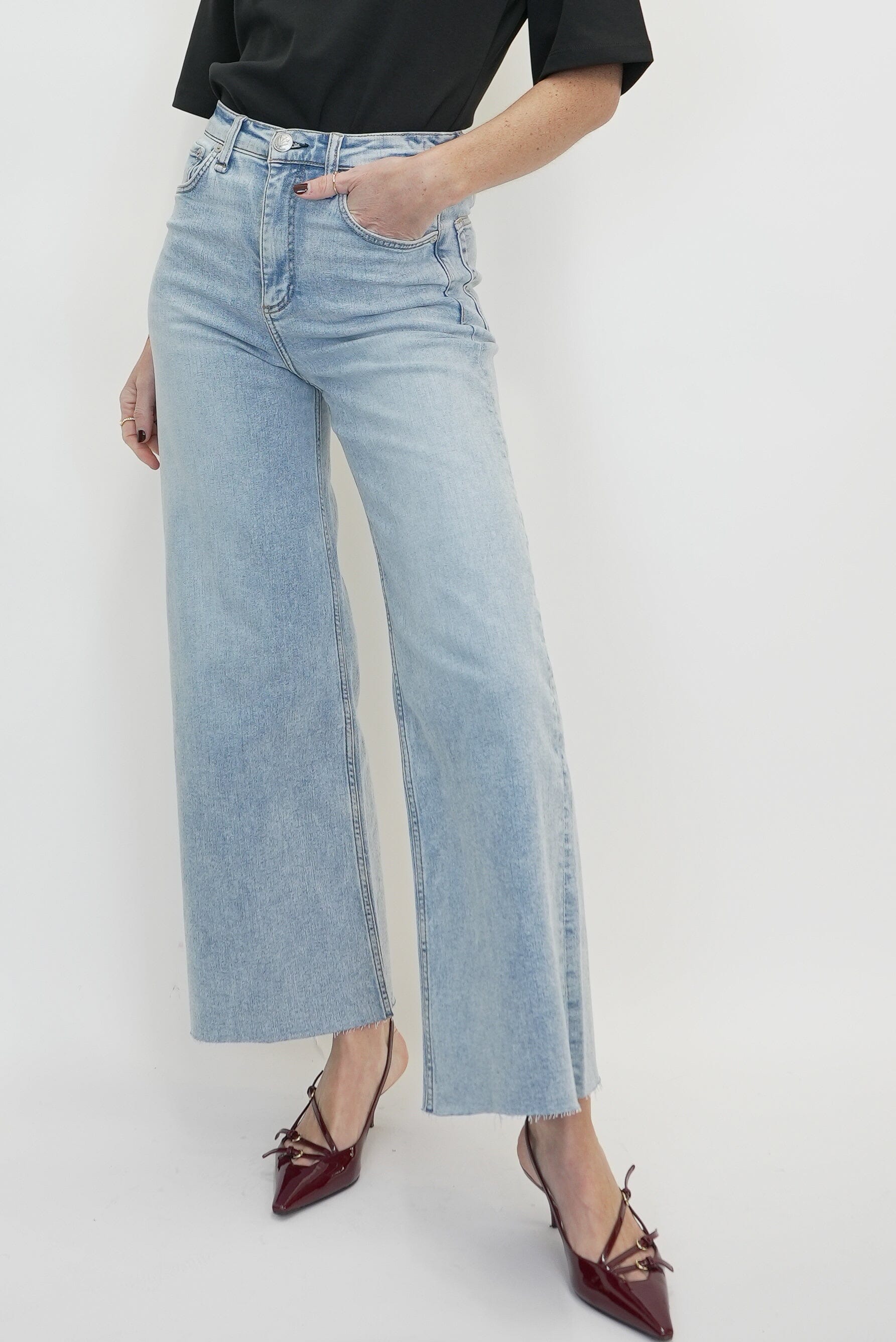 FLEXI SOFIE ANKLE WIDE LEG JEANS IN LOU JEANS RAG&BONE