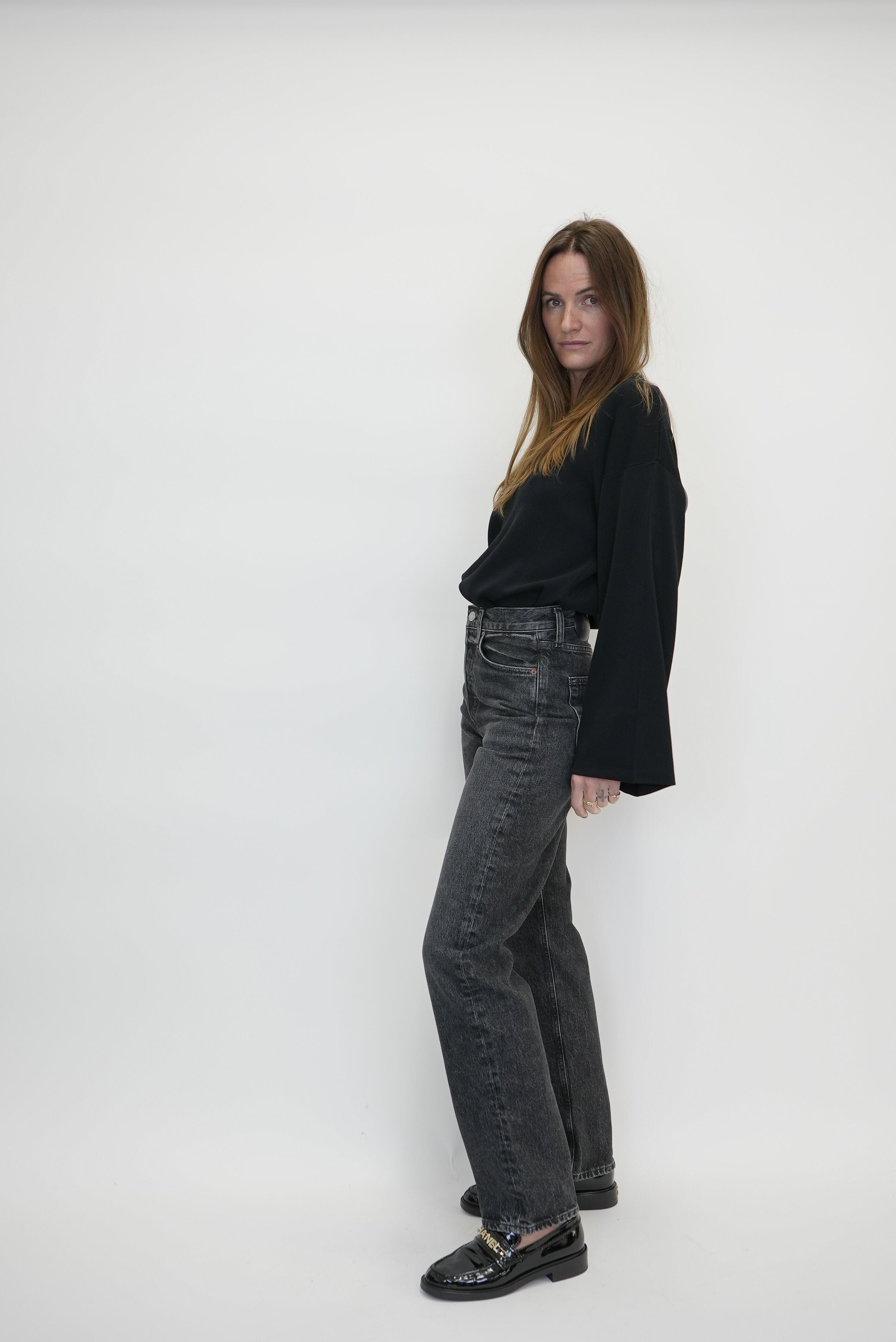 KELLY STRAIGHT JEAN IN ECLIPSE JEANS AGOLDE