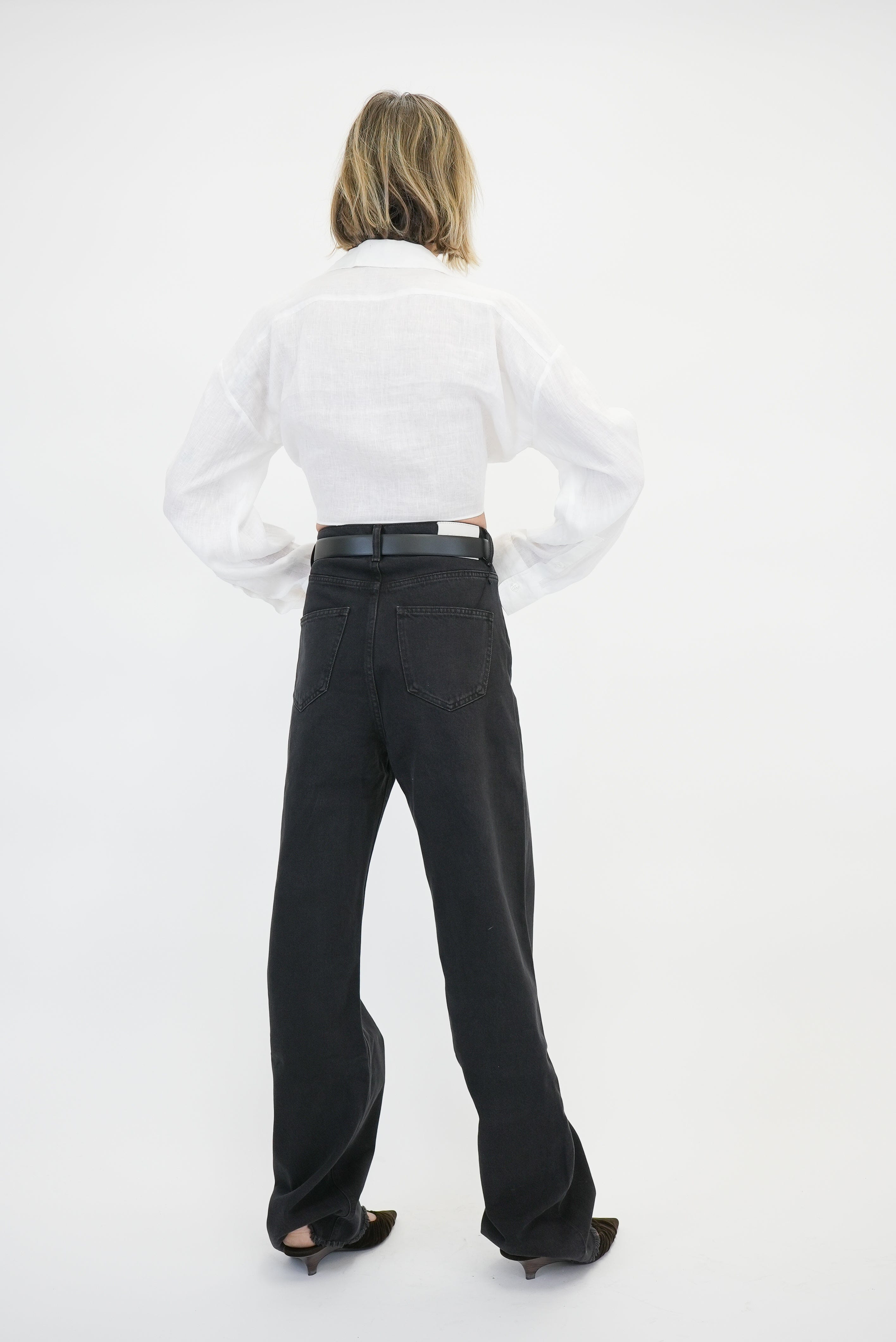 SOVO WRAP LINEN SHIRT SHIRT KURE