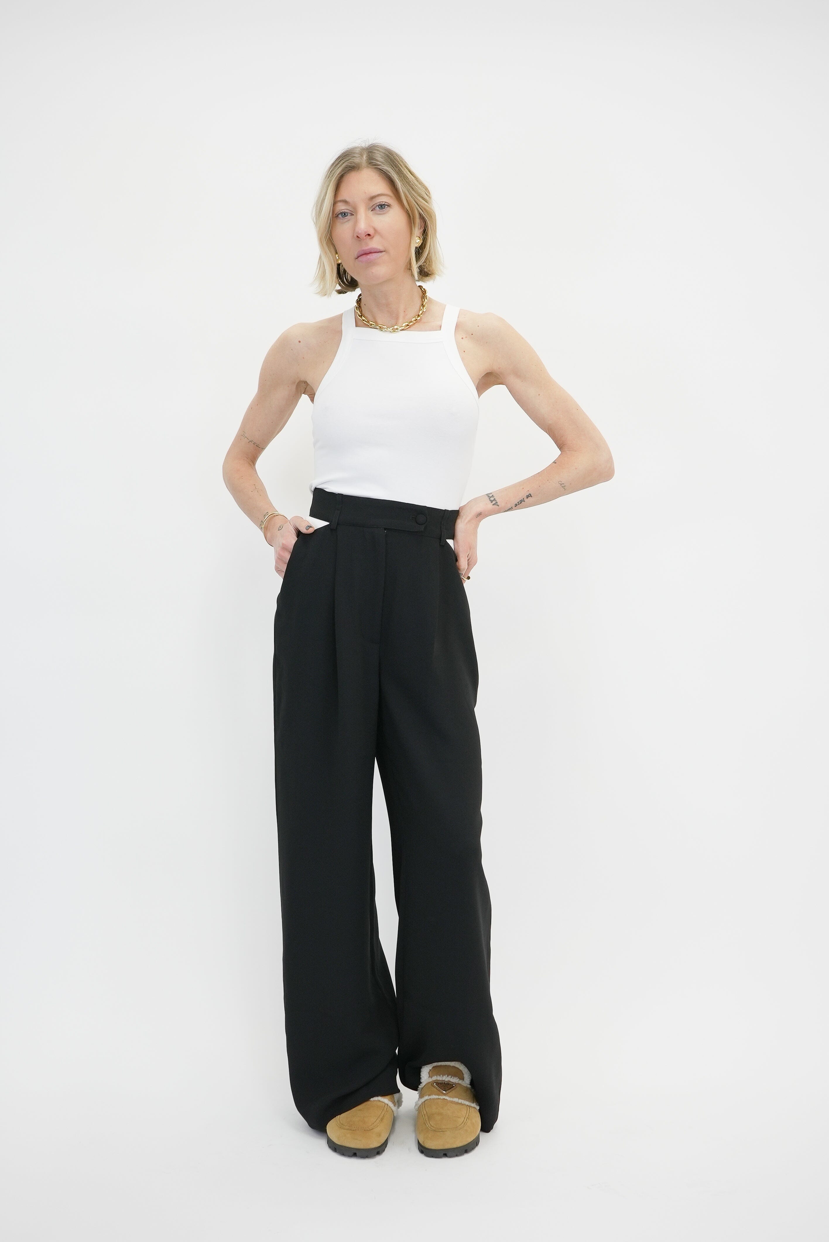TRINE TANK TOP WITH SQUARE NECKLINE TOP KURE