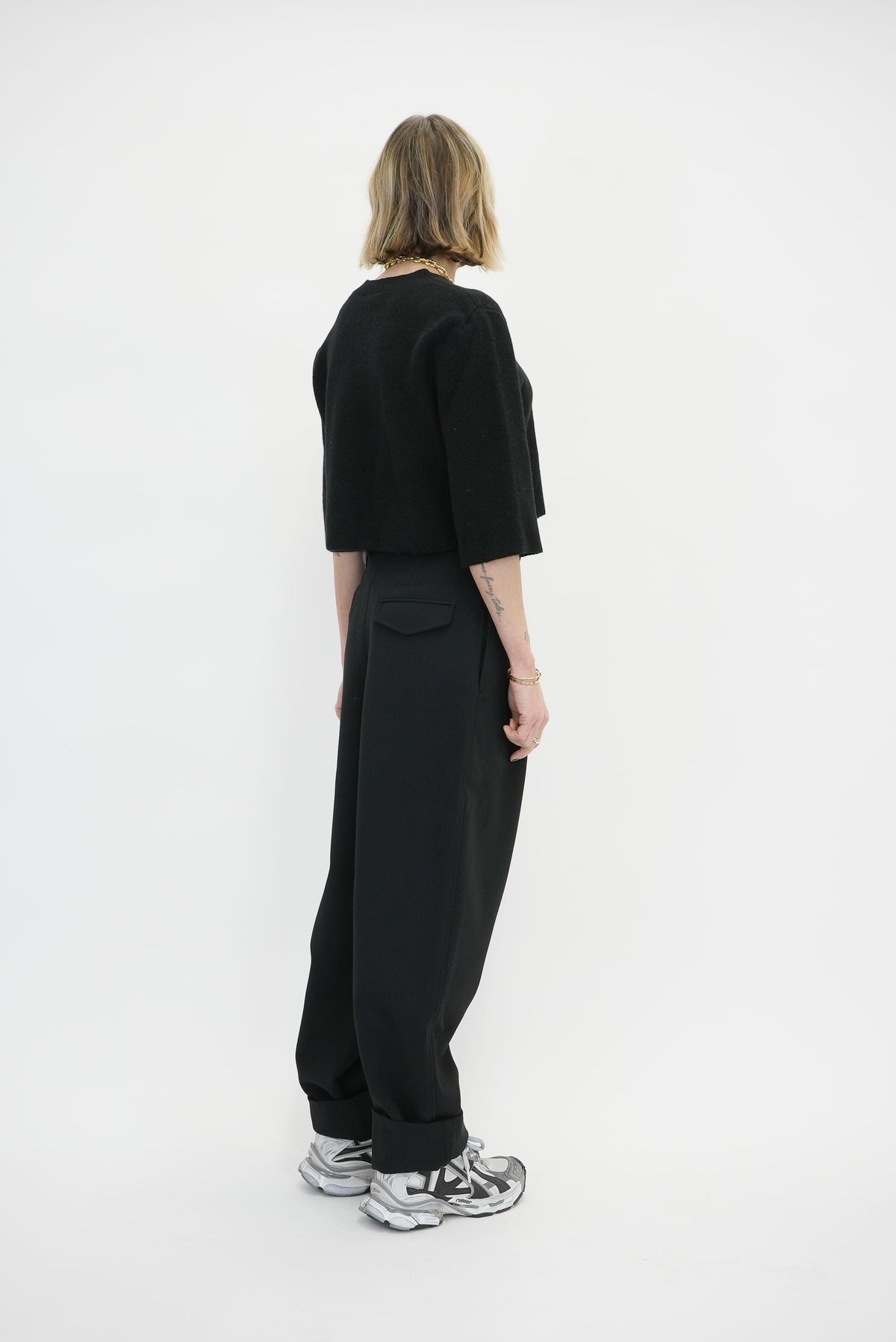 KAMILLE CROPPED HEAVY KNIT TEE KURE