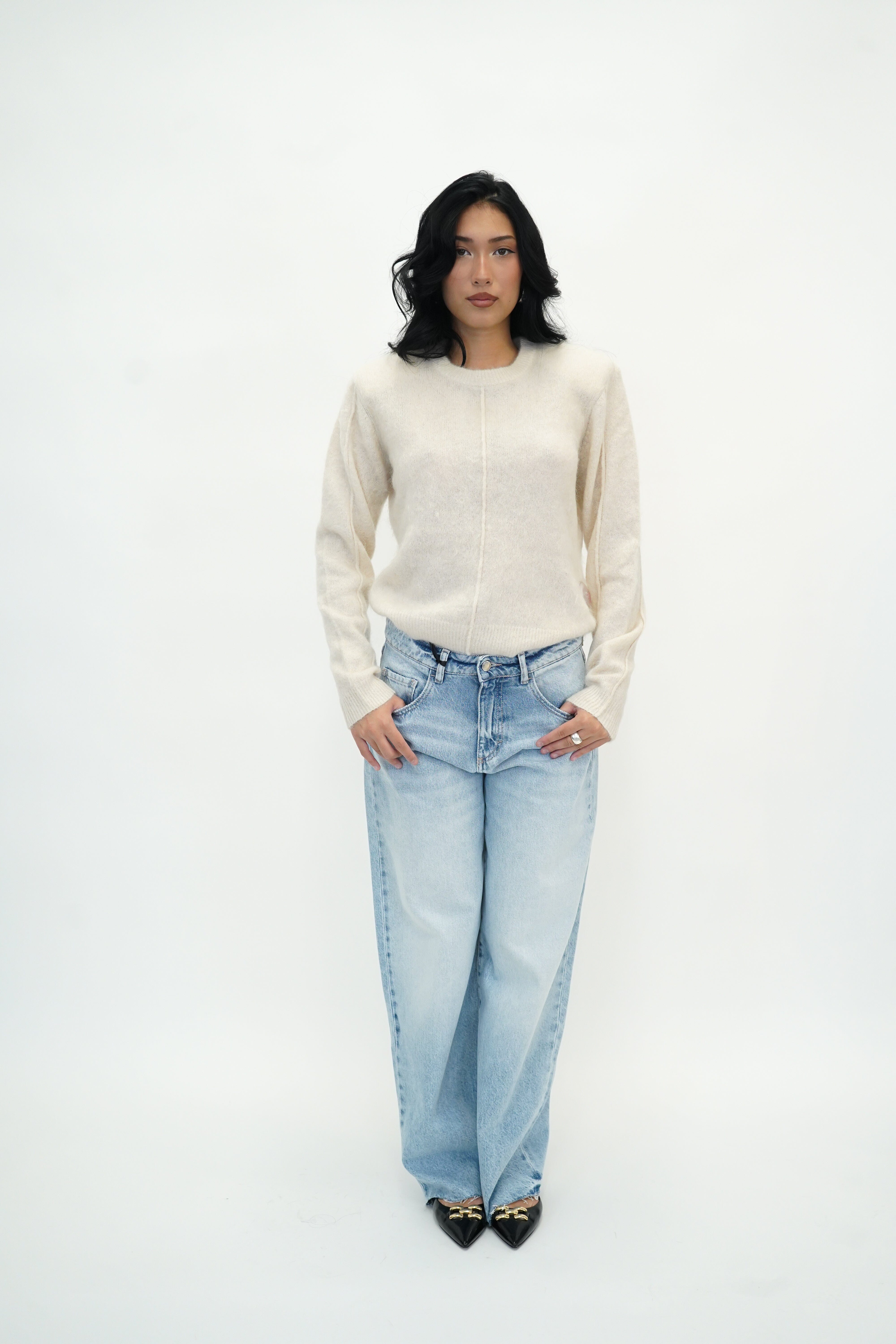 BEA DADDY JEAN IN BLEACHED JEANS ICON DENIM