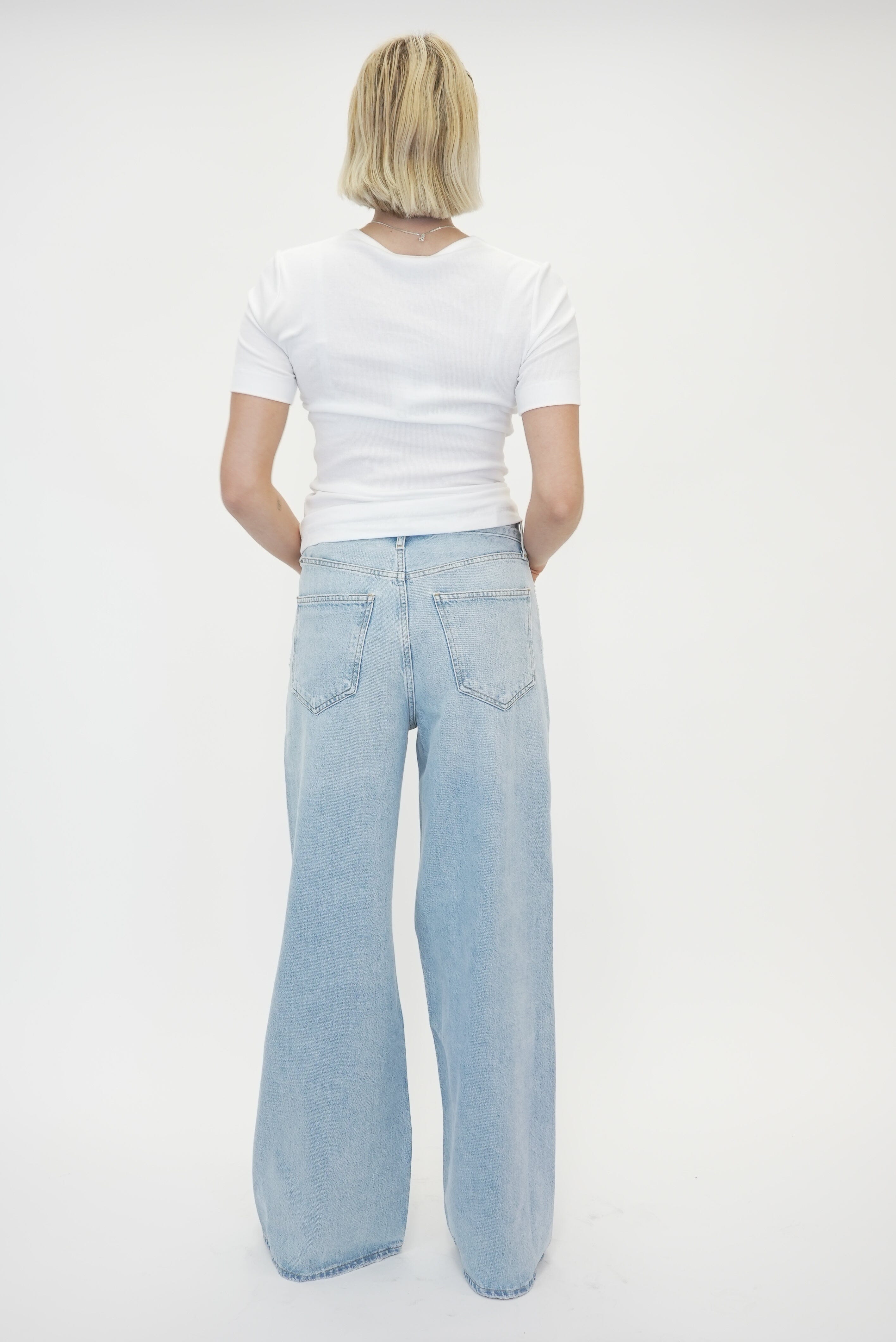 SOFT RIB LOGO T-SHIRT IN WHITE TOP GANNI
