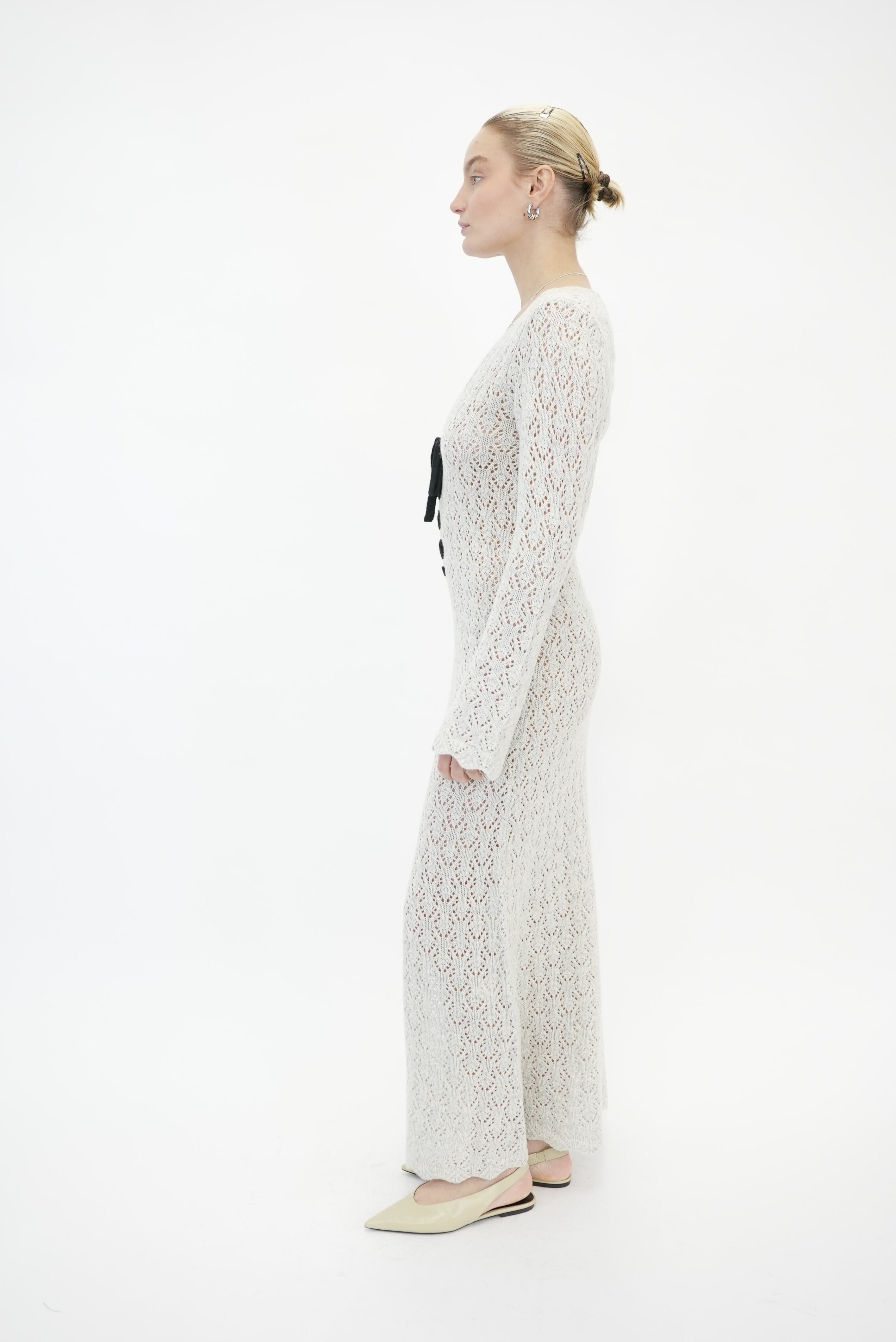CANADA CROCHET DRESS IN OATMEAL DRESS THE GARMENT