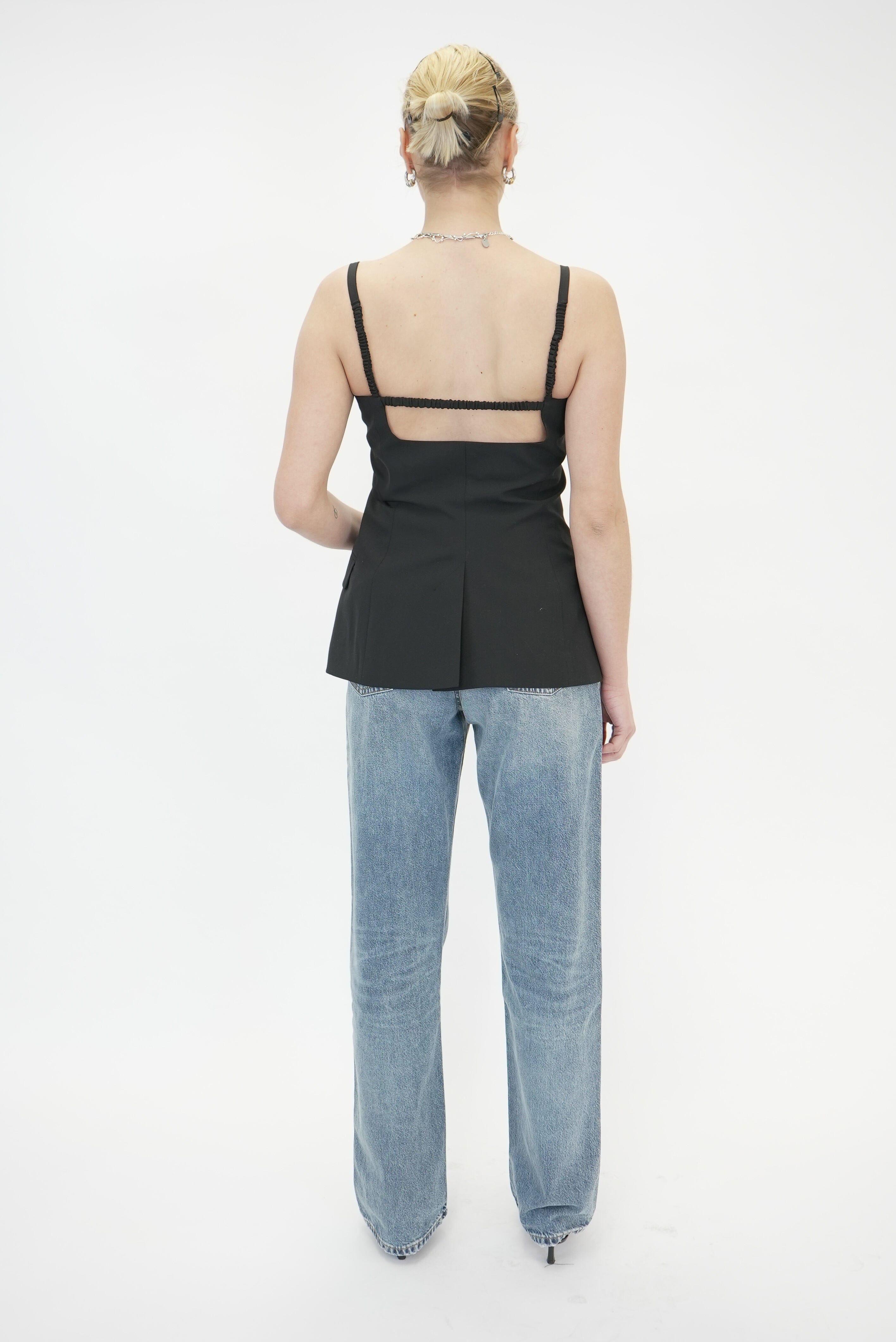 CINDA TOP IN BLACK TOP NANUSHKA