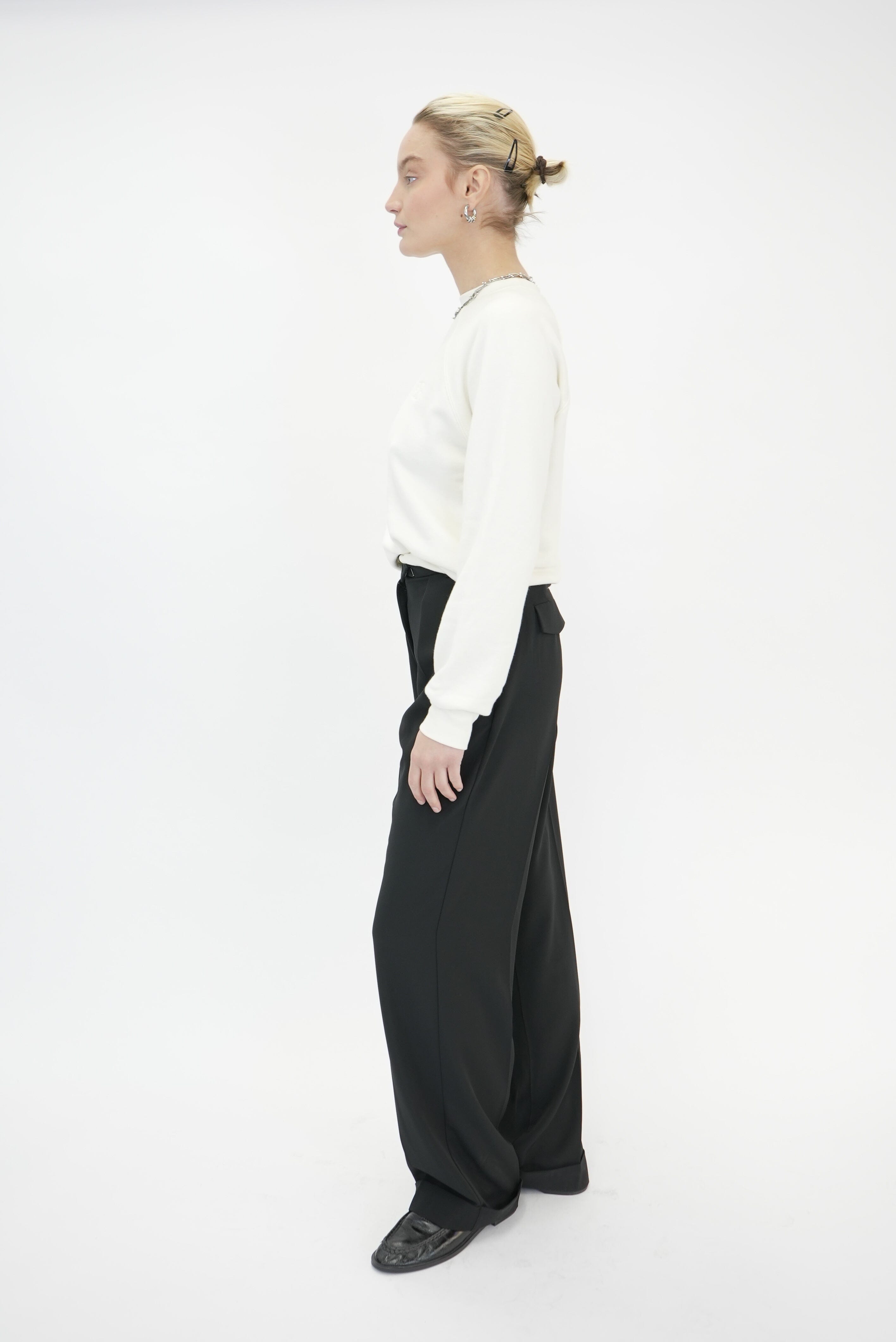 RAGLAN CROPPED SWEATSHIRT IN CREAM SWEATSHIRT ETERNE