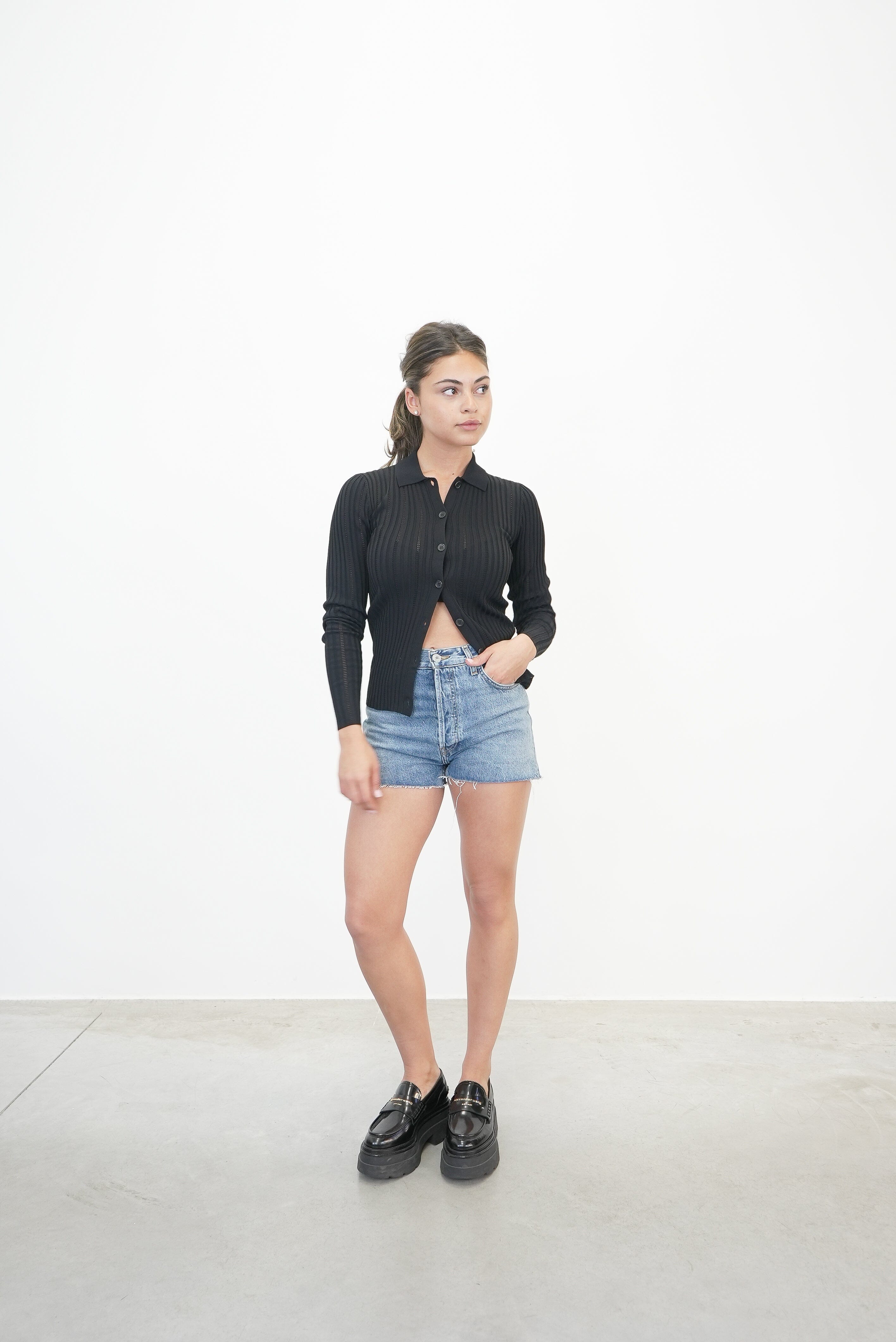 VINTAGE STYTLE DENIM SHORTS Vêtements et accessoires RE/DONE
