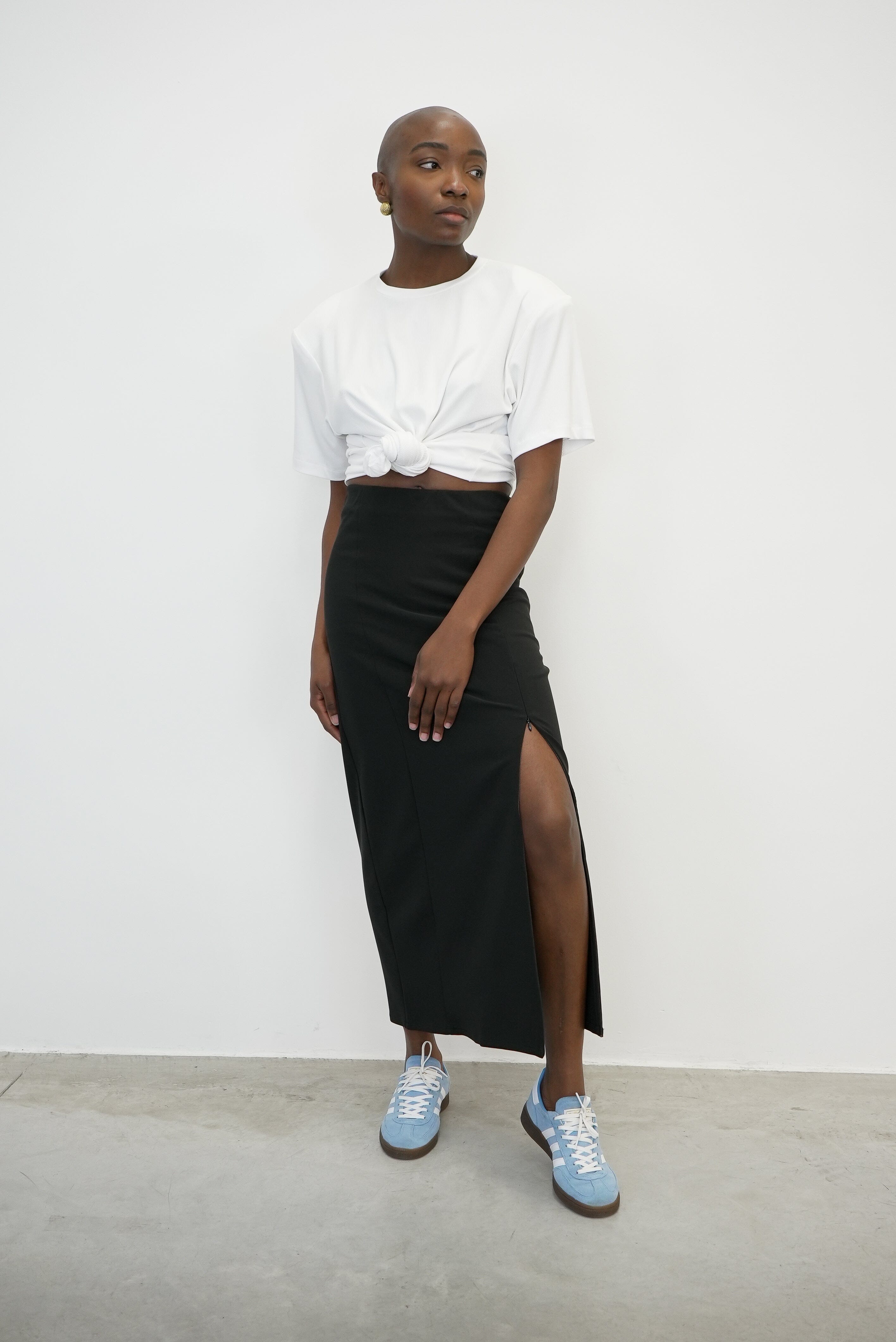 JOELLE MID LENGHT SKIRT WITH SIDE OPENING SKIRT GESTUZ