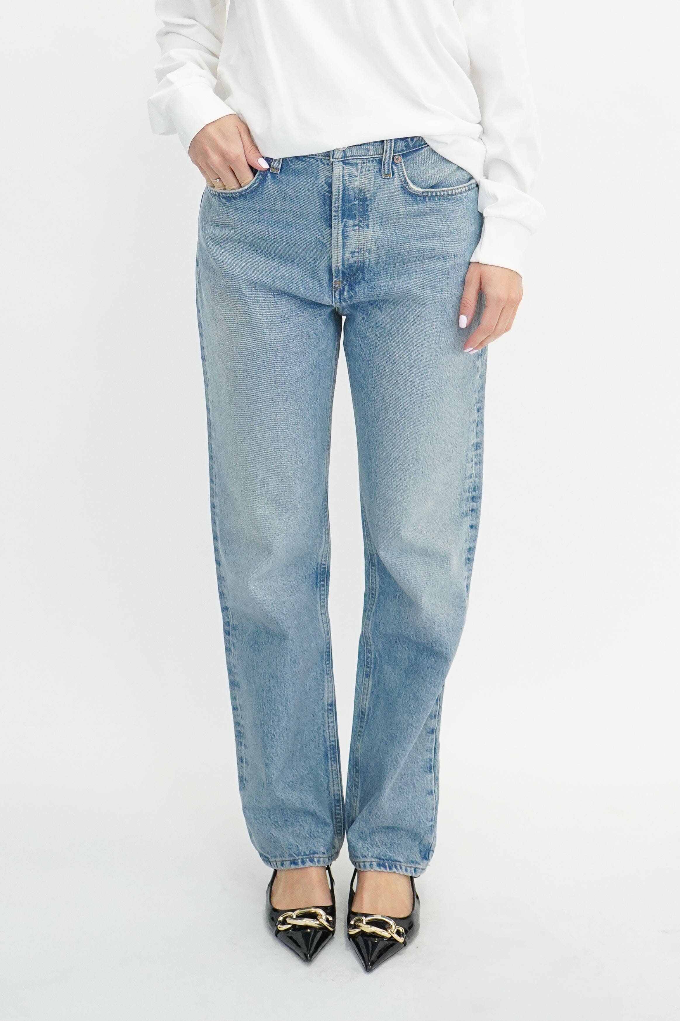 90’S PINCH WAIST IN INFINITE JEANS AGOLDE