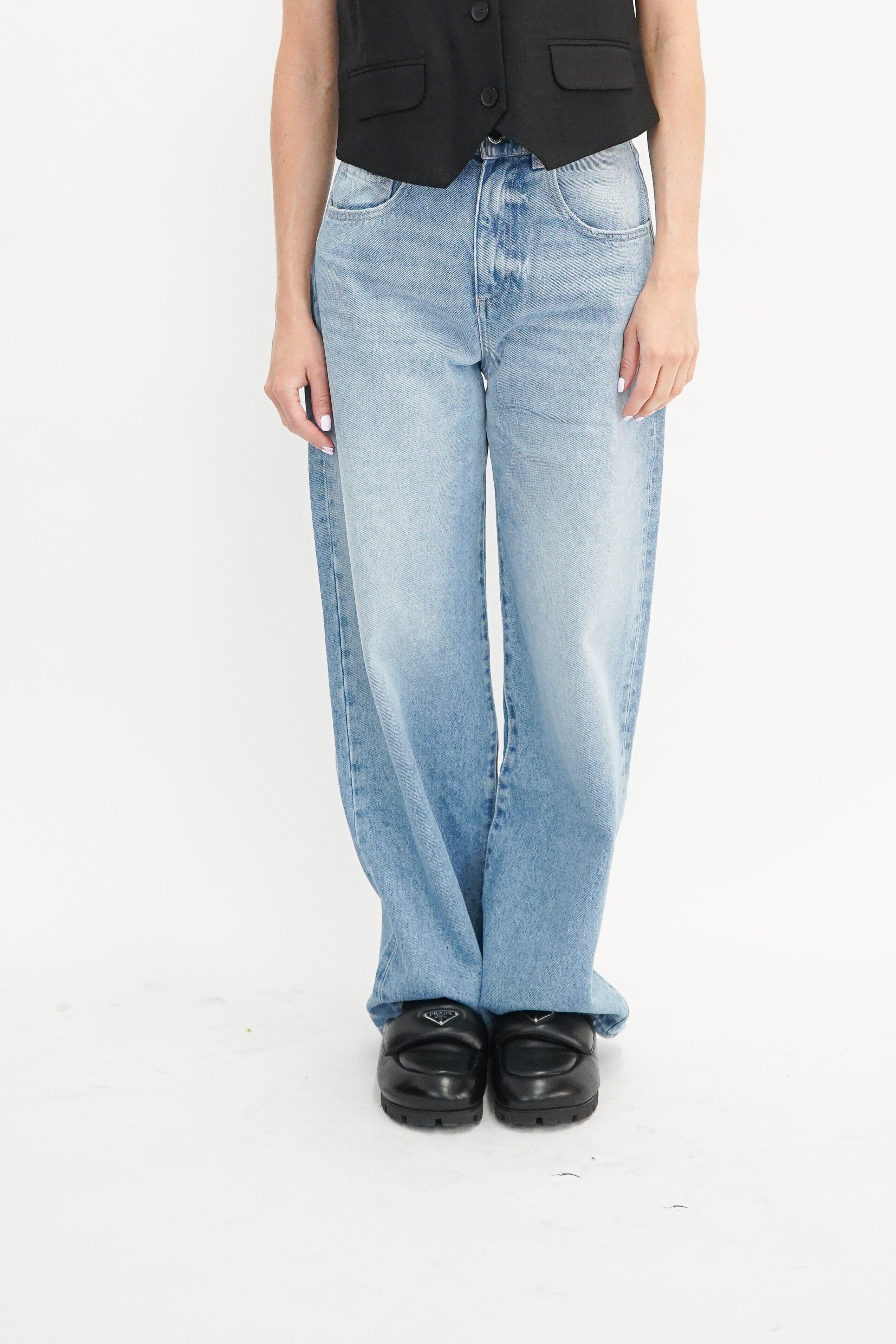 POPPY ECO WIDE LEG IN CLOUD JEANS ICON DENIM