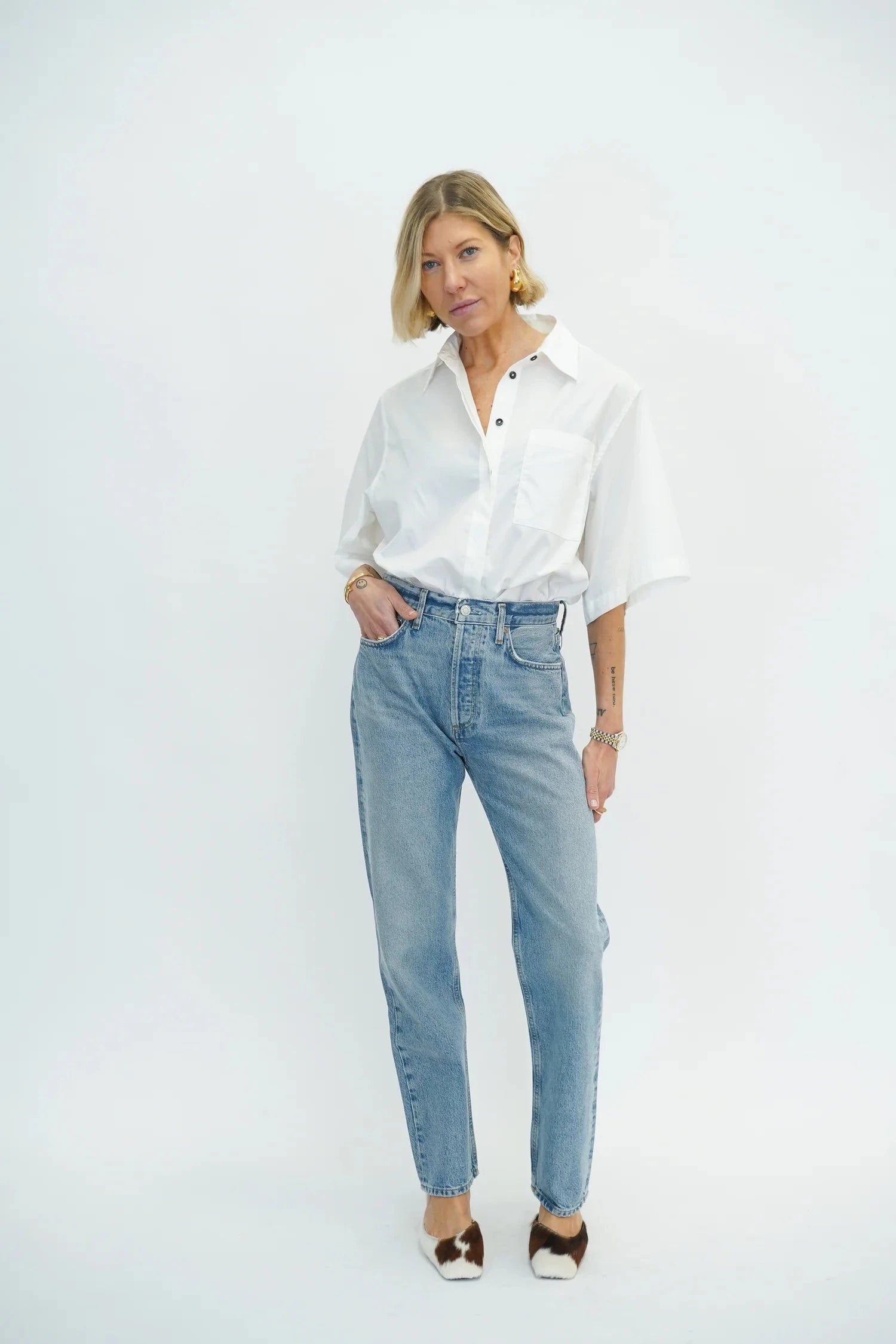 90’S PINCH WAIST IN INFINITE JEANS AGOLDE
