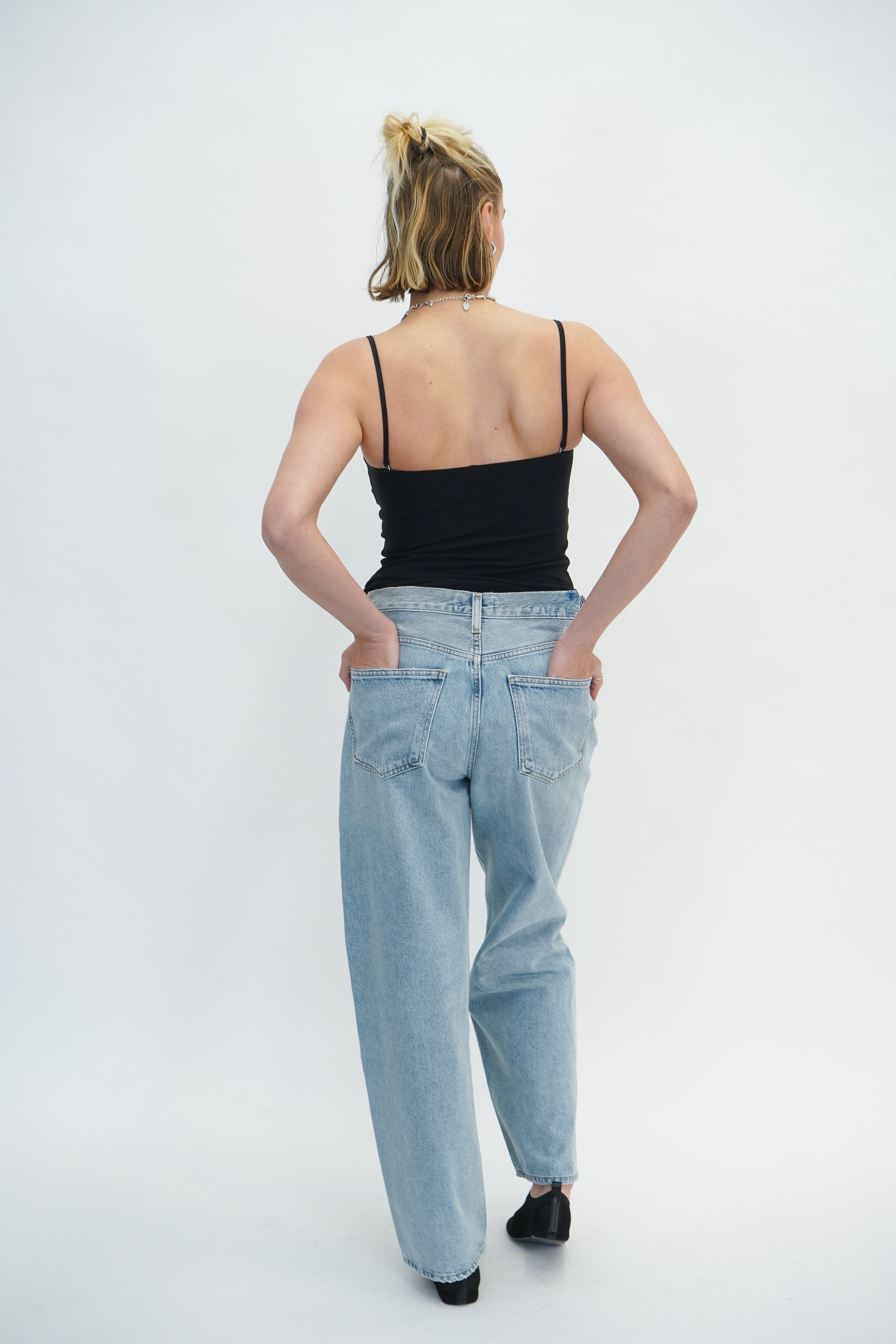 BIANCA TOP IN BLACK TOP NANUSHKA